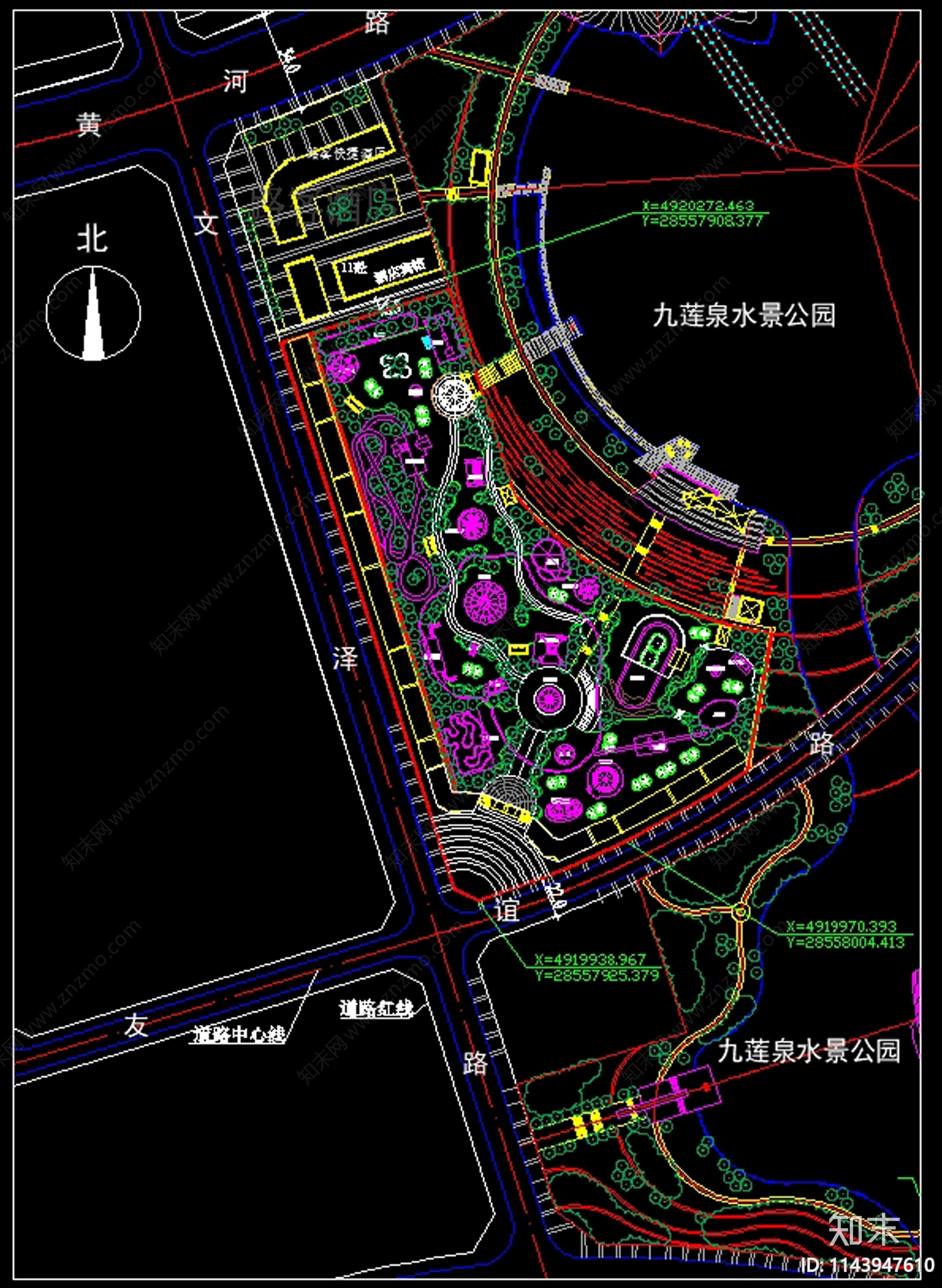 游乐园平面图cad施工图下载【ID:1143947610】