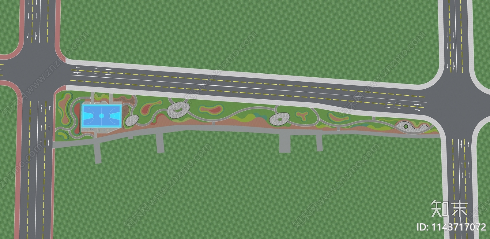 现代口袋公园SU模型下载【ID:1143717072】