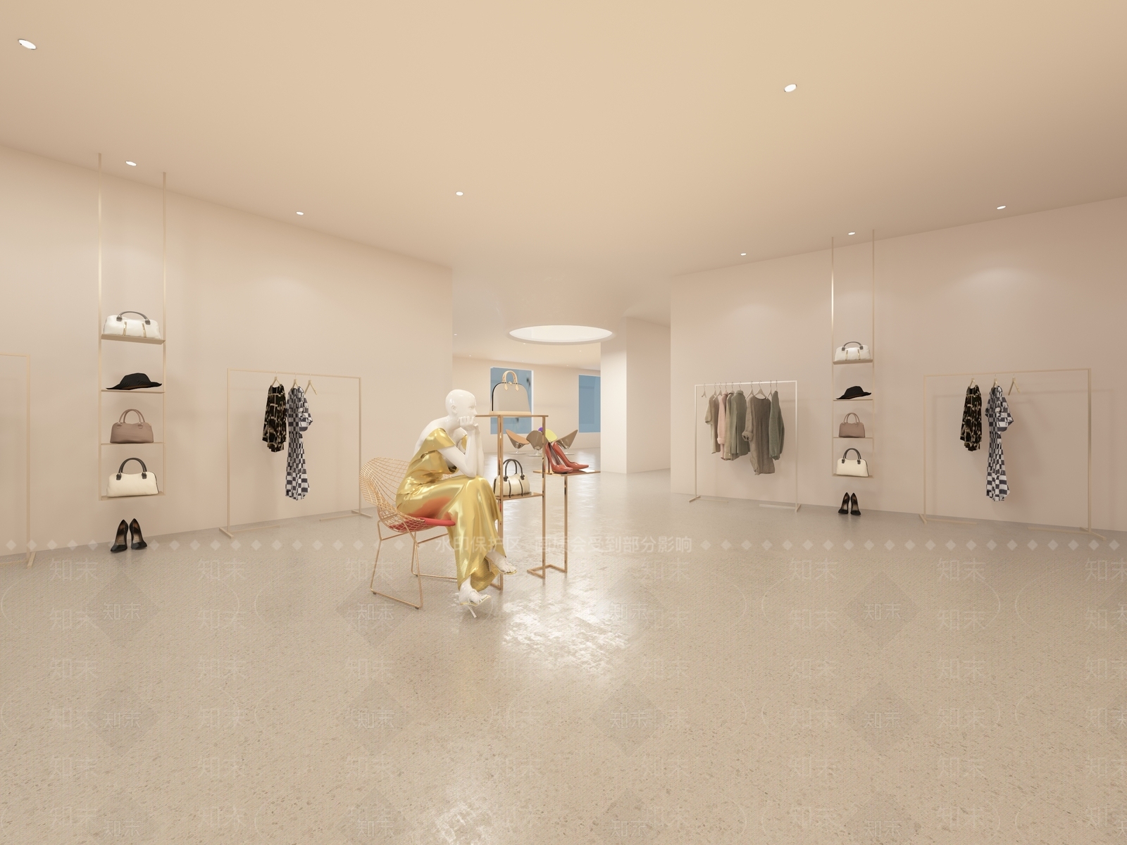 简约服装鞋店3D模型下载【ID:1143718242】