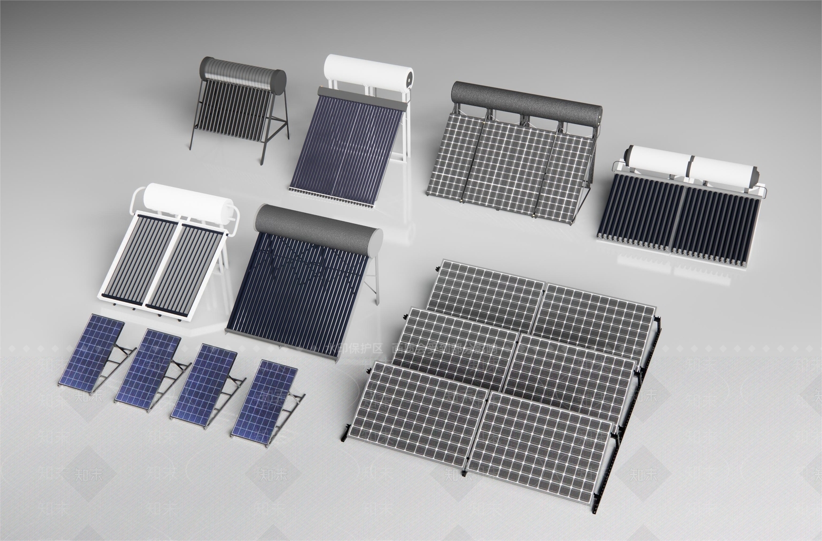 太阳能热水器SU模型下载【ID:1143725631】