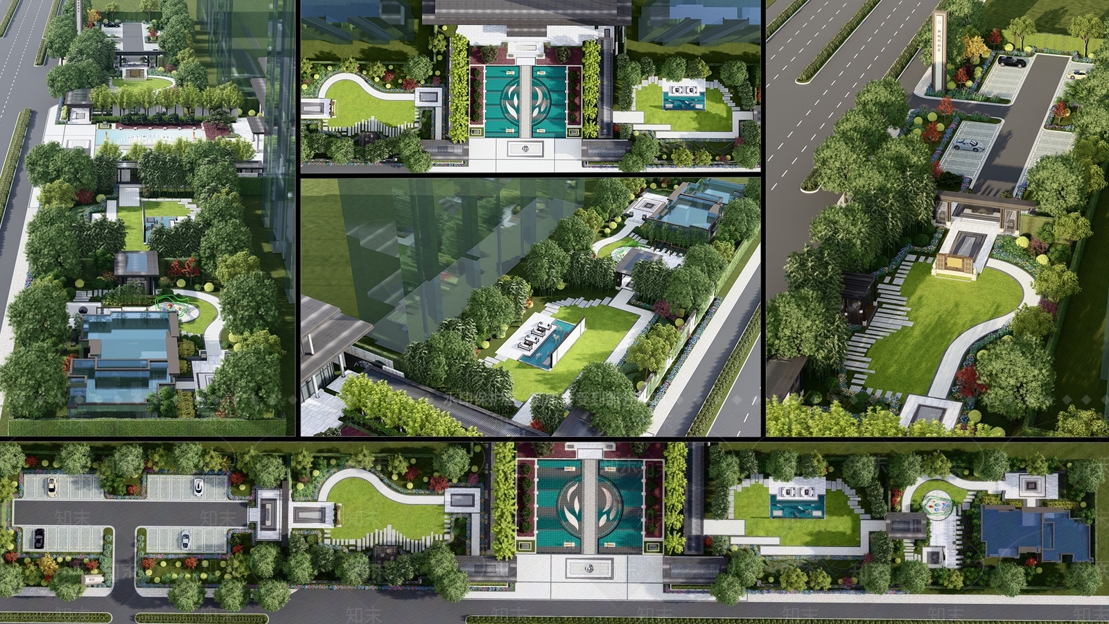 新中式街边口袋景观公园SU模型下载【ID:1143824565】