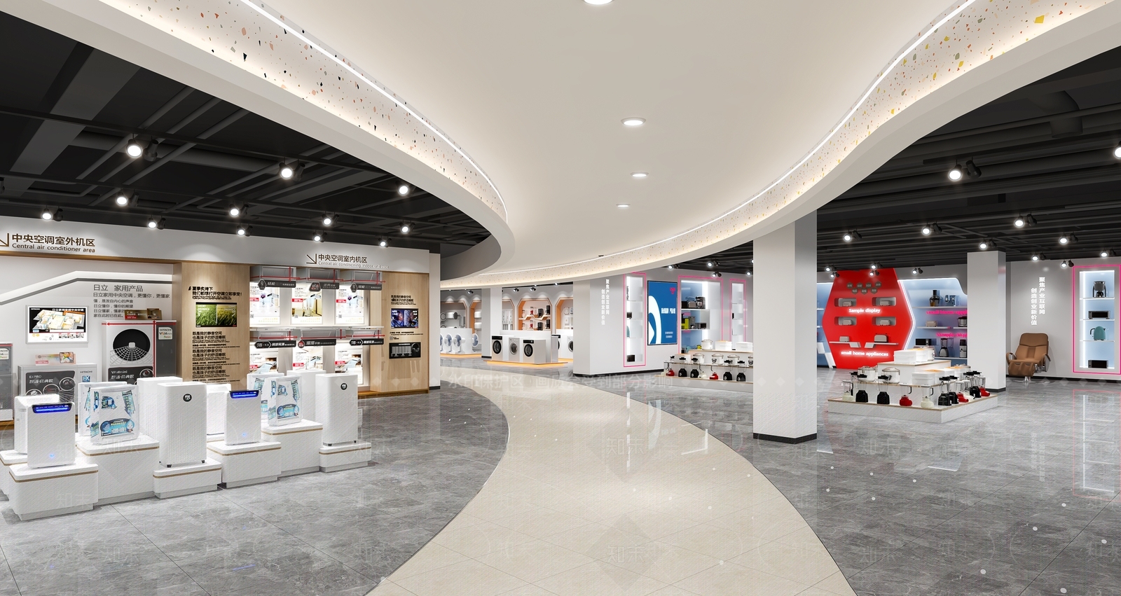 现代商场家电专卖店3D模型下载【ID:1143727746】