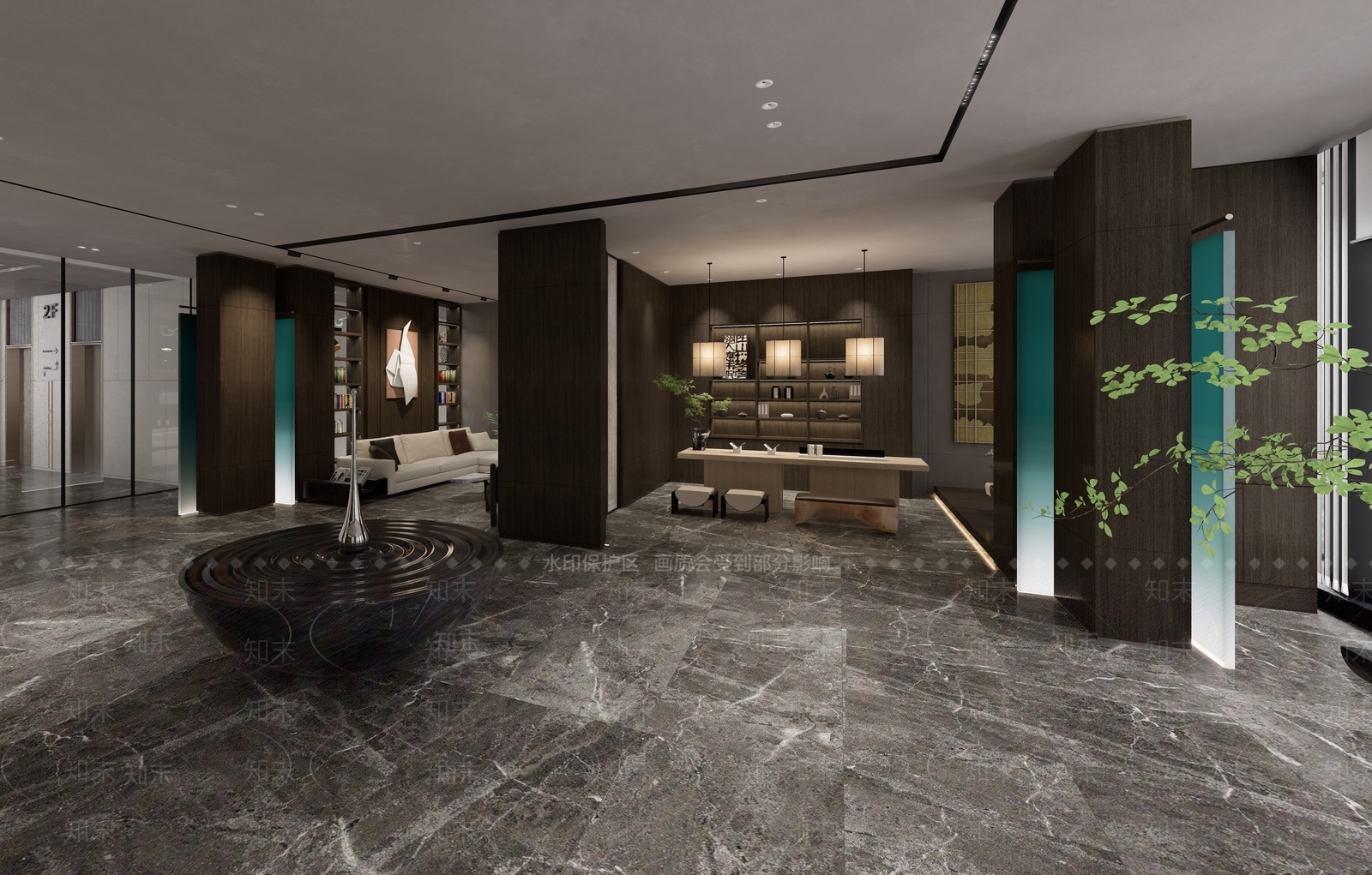 现代公司大堂SU模型下载【ID:1143732361】