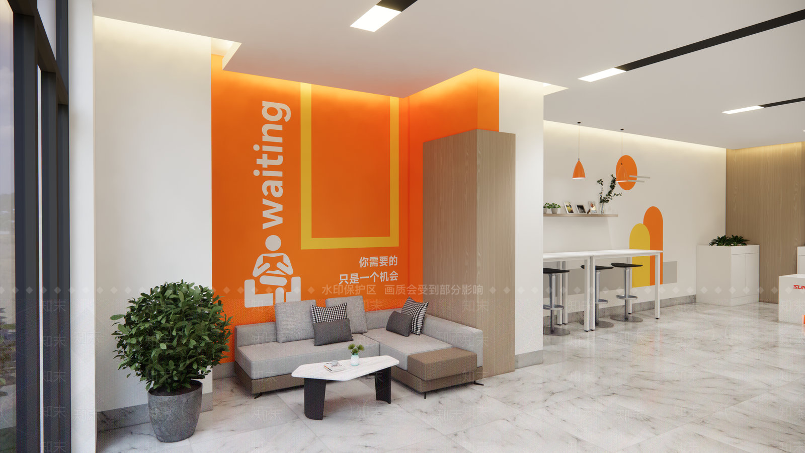现代公司大堂SU模型下载【ID:1143738304】