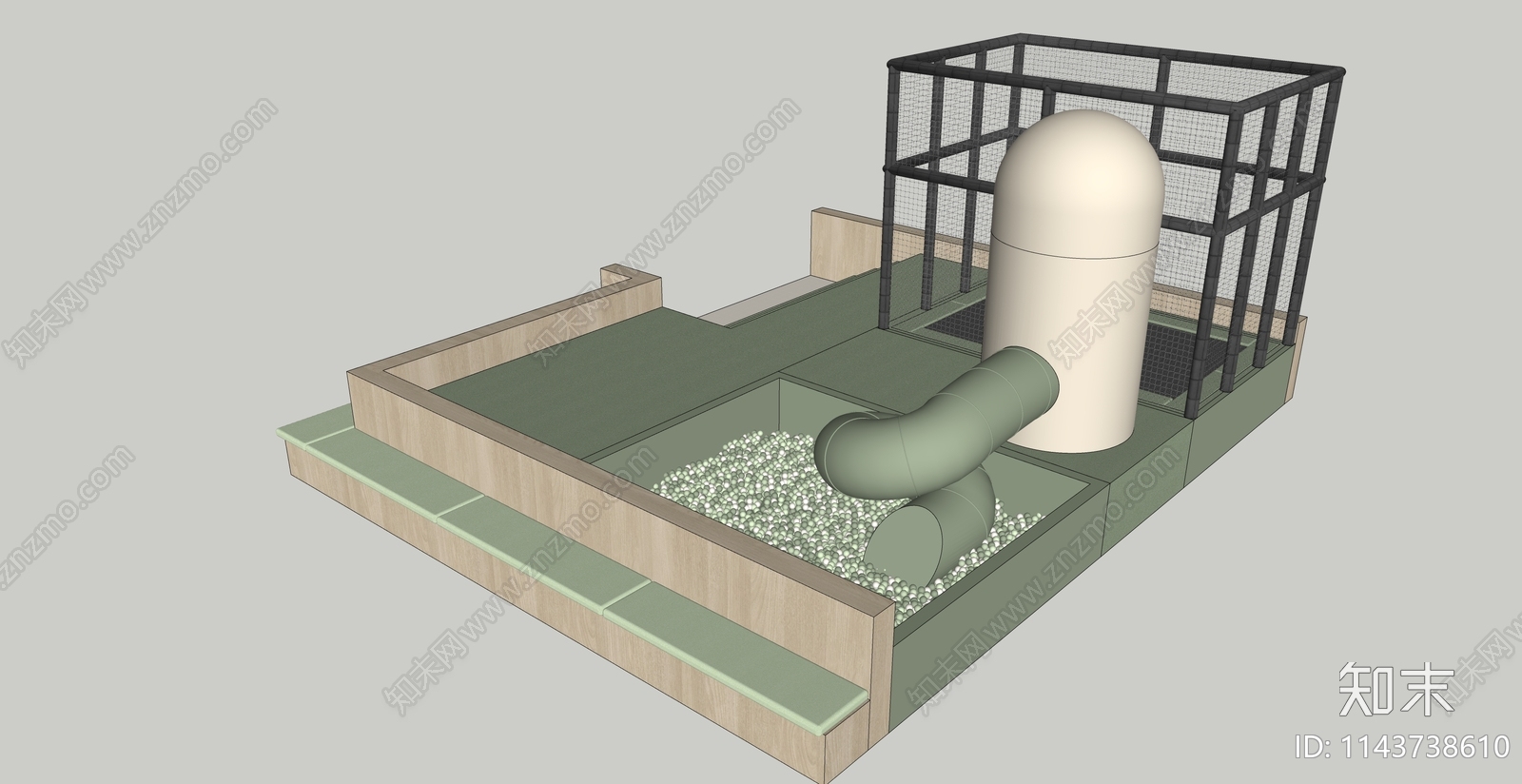 游乐设施SU模型下载【ID:1143738610】