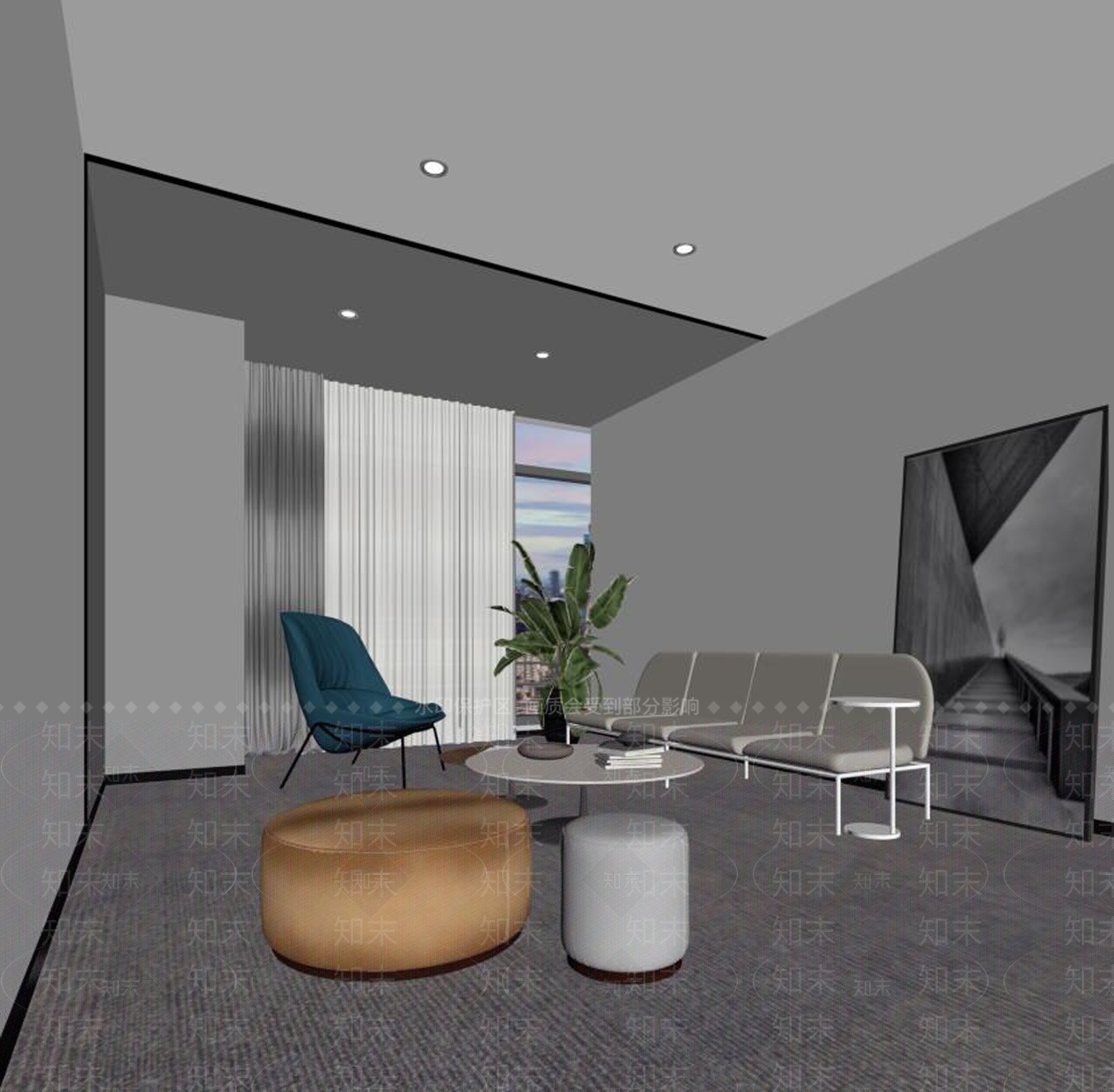 现代休息区SU模型下载【ID:1143740732】