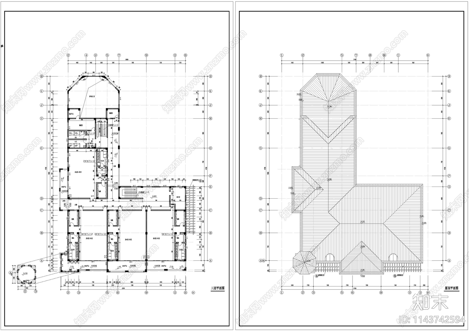 幼儿园建筑cad施工图下载【ID:1143742594】