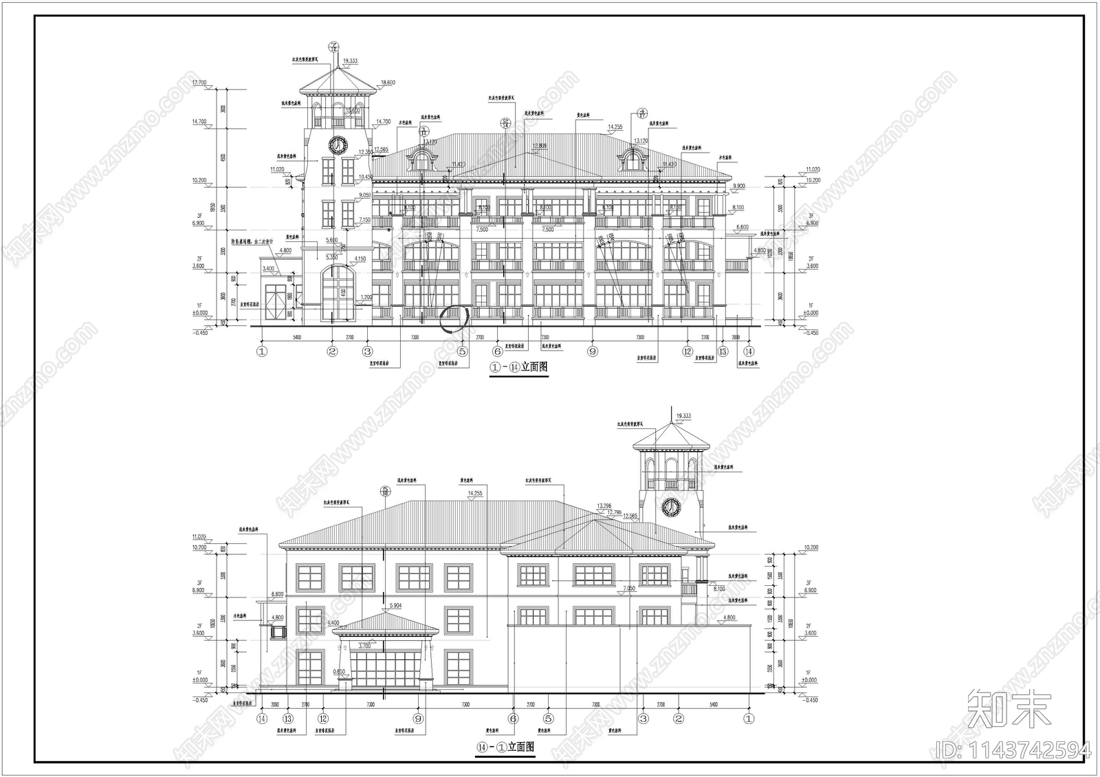 幼儿园建筑cad施工图下载【ID:1143742594】