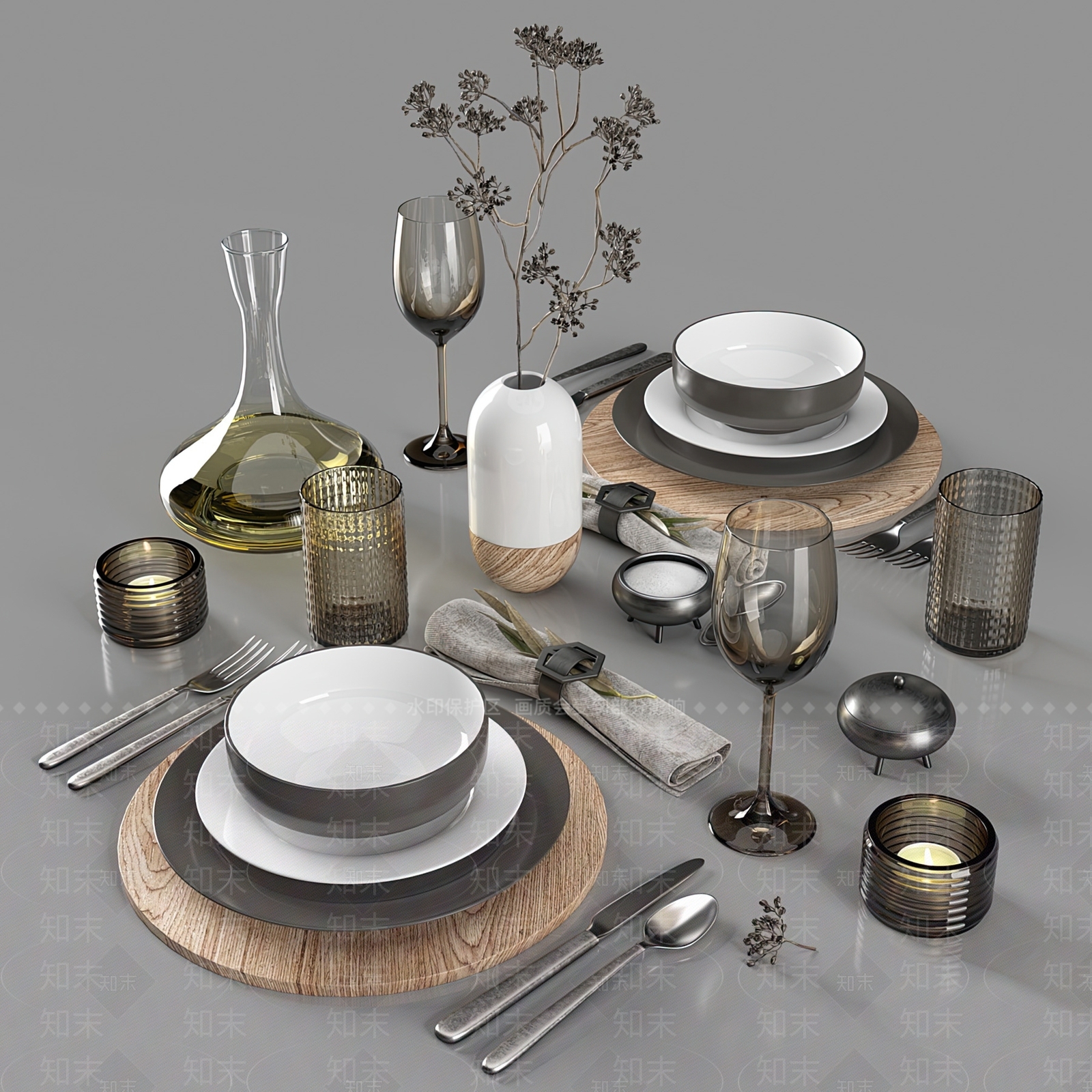 餐具3D模型下载【ID:1144170751】