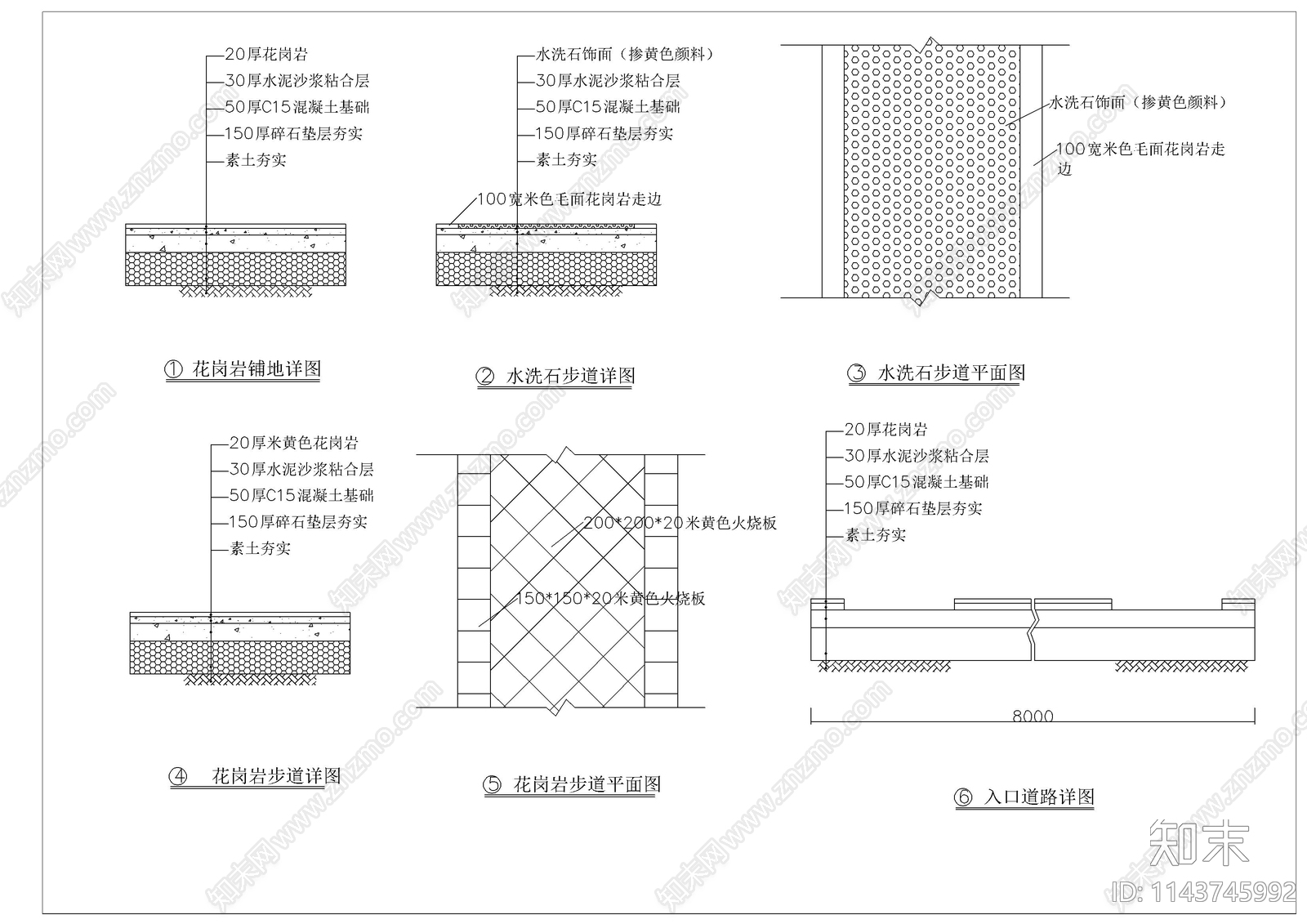 廊架座凳cad施工图下载【ID:1143745992】