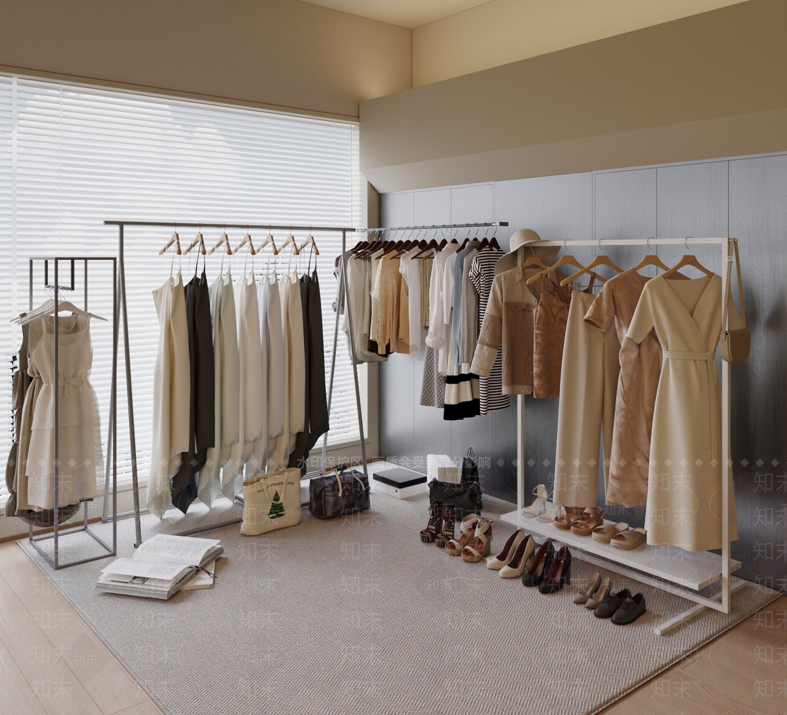 现代服饰鞋帽3D模型下载【ID:1143752163】
