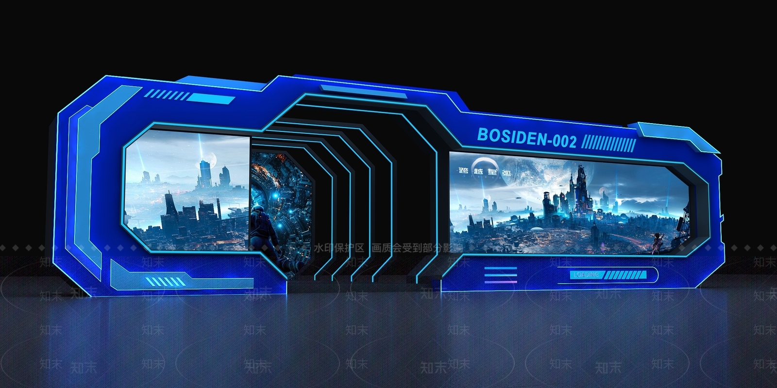 科技门头3D模型下载【ID:1143757011】_知末3d模型网