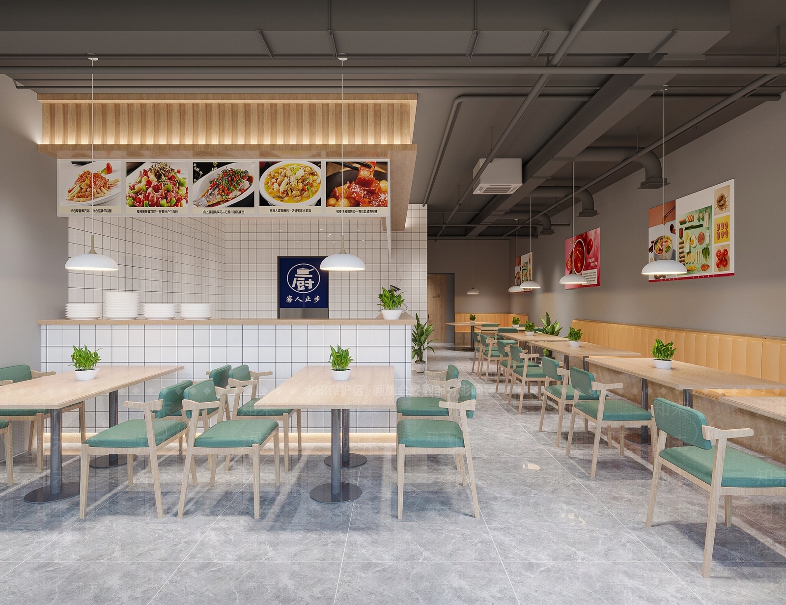 现代中餐厅3D模型下载【ID:1213989930】