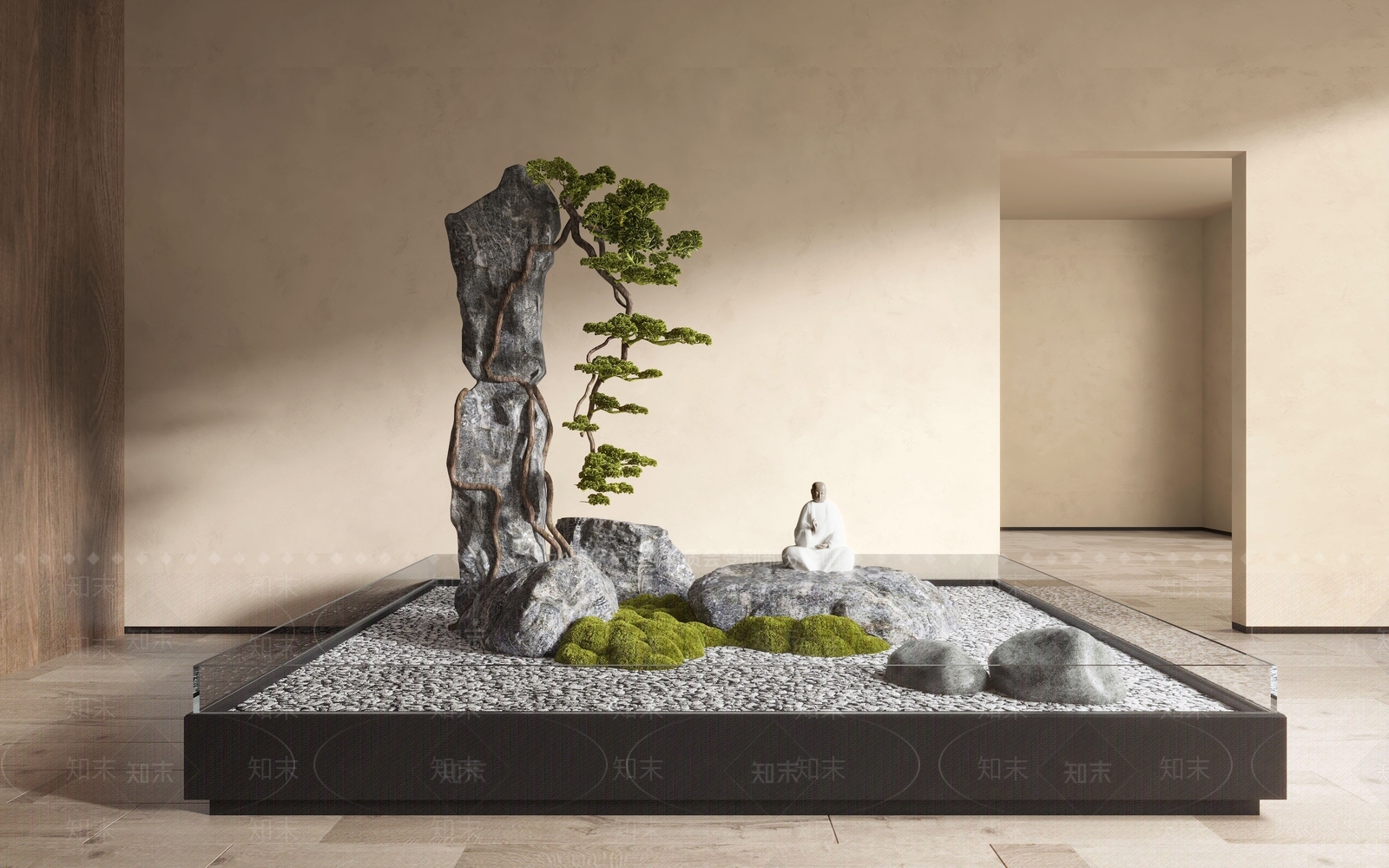 新中式景观植物小品3D模型下载【ID:1143757938】