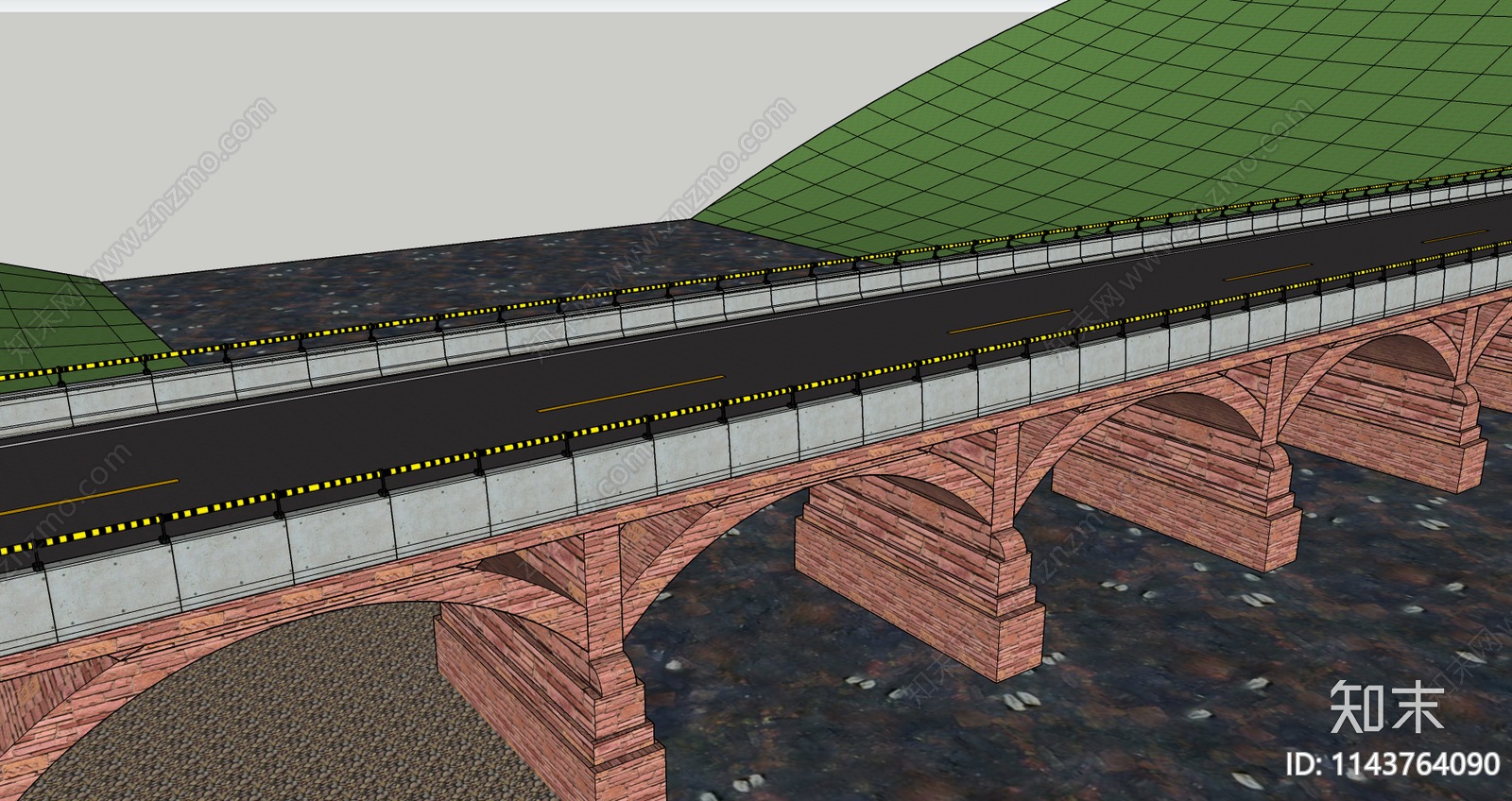 现代双车道公路桥SU模型下载【ID:1143764090】