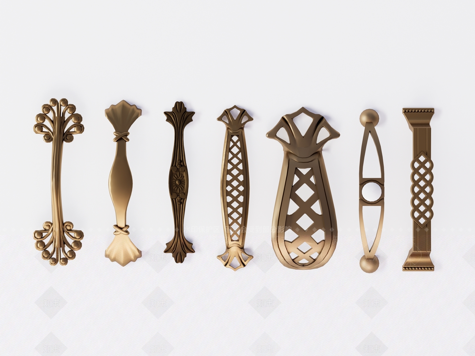 简欧柜门拉手SU模型下载【ID:1143764330】