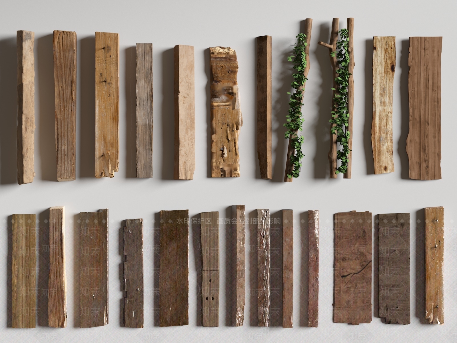 现代木头3D模型下载【ID:1143764752】