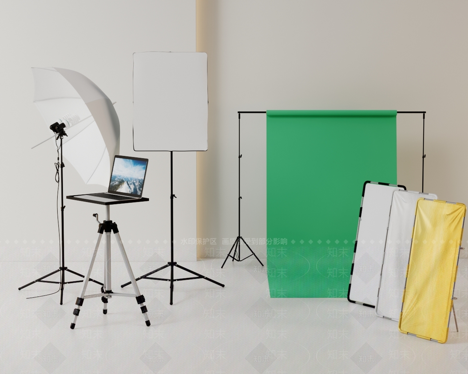 摄影棚器材3D模型下载【ID:1143767654】