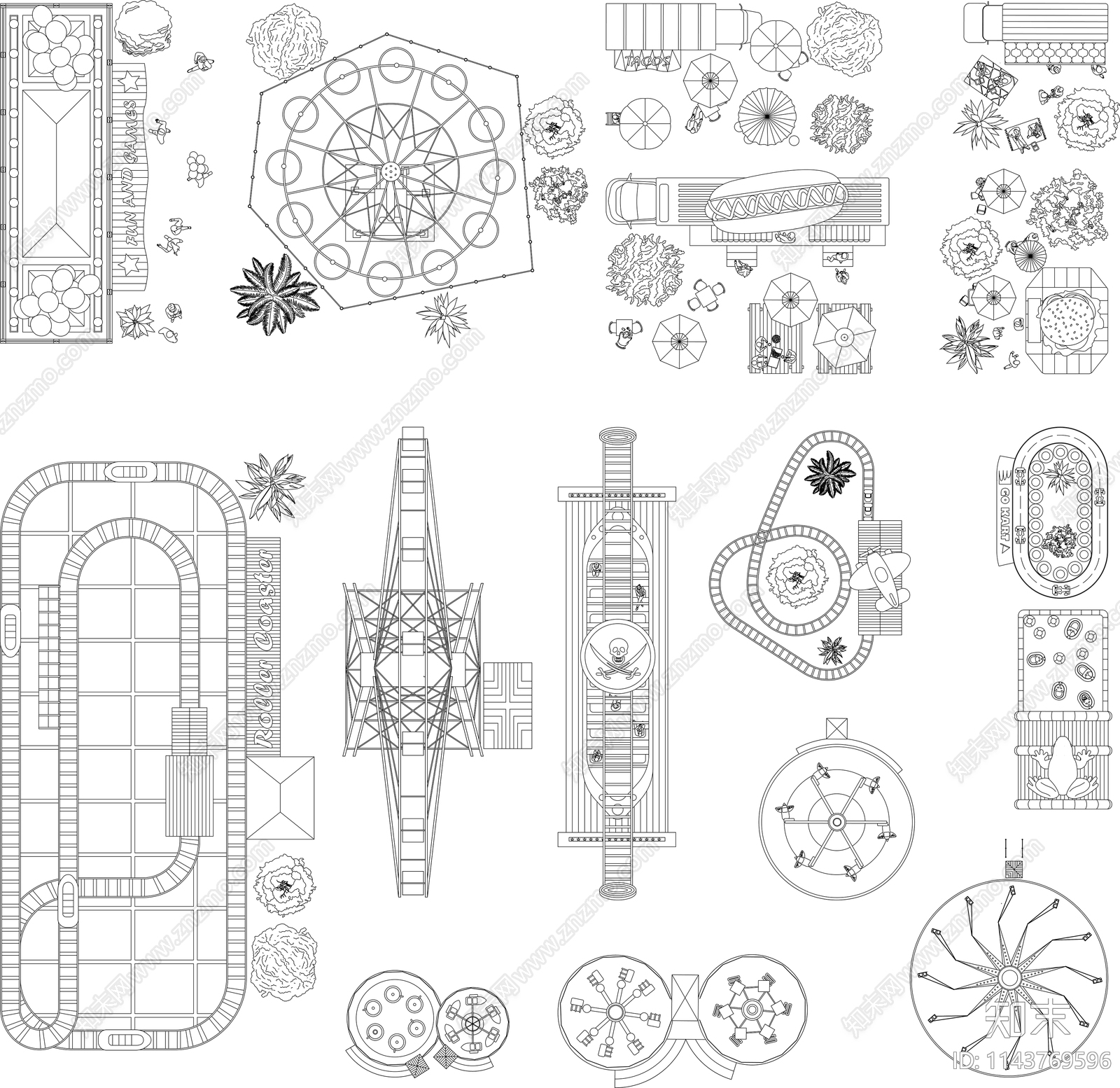 游乐场设施施工图下载【ID:1143769596】
