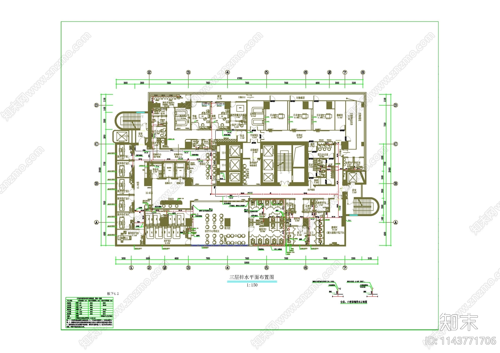 医院给排水系统cad施工图下载【ID:1143771706】