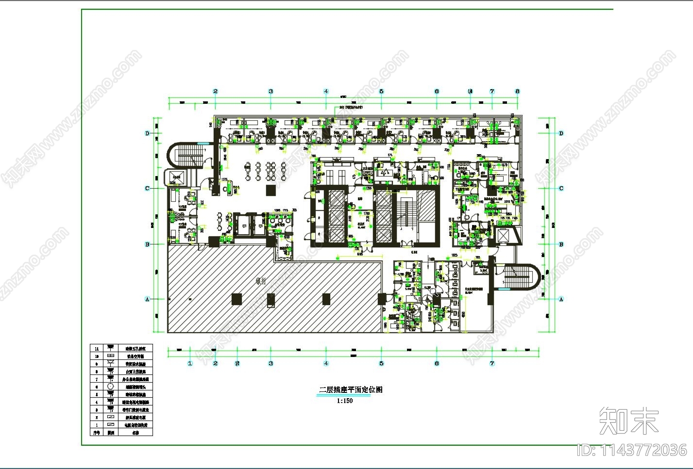 医院弱电点位系统施工图下载【ID:1143772036】