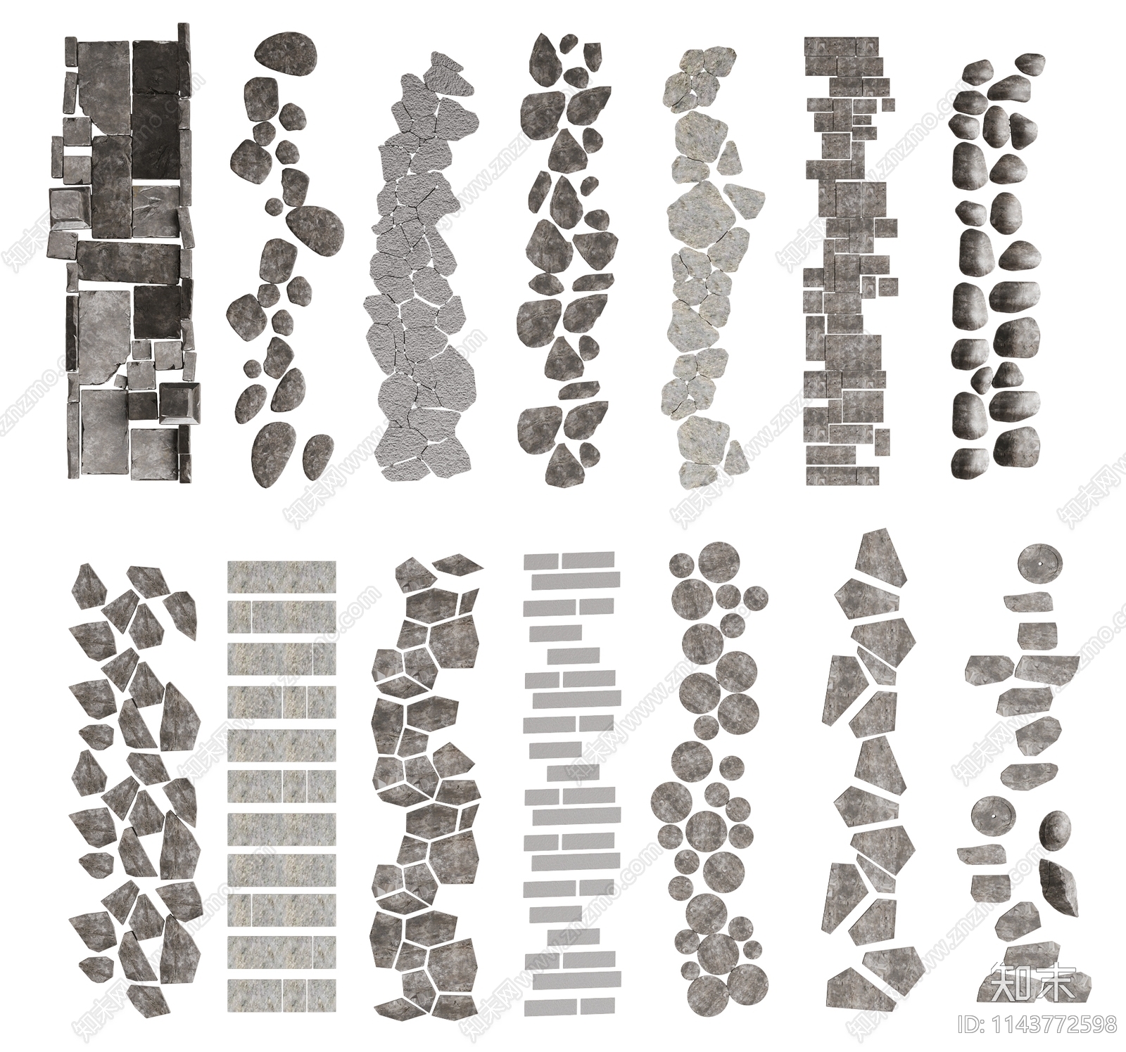 石头小路3D模型下载【ID:1143772598】