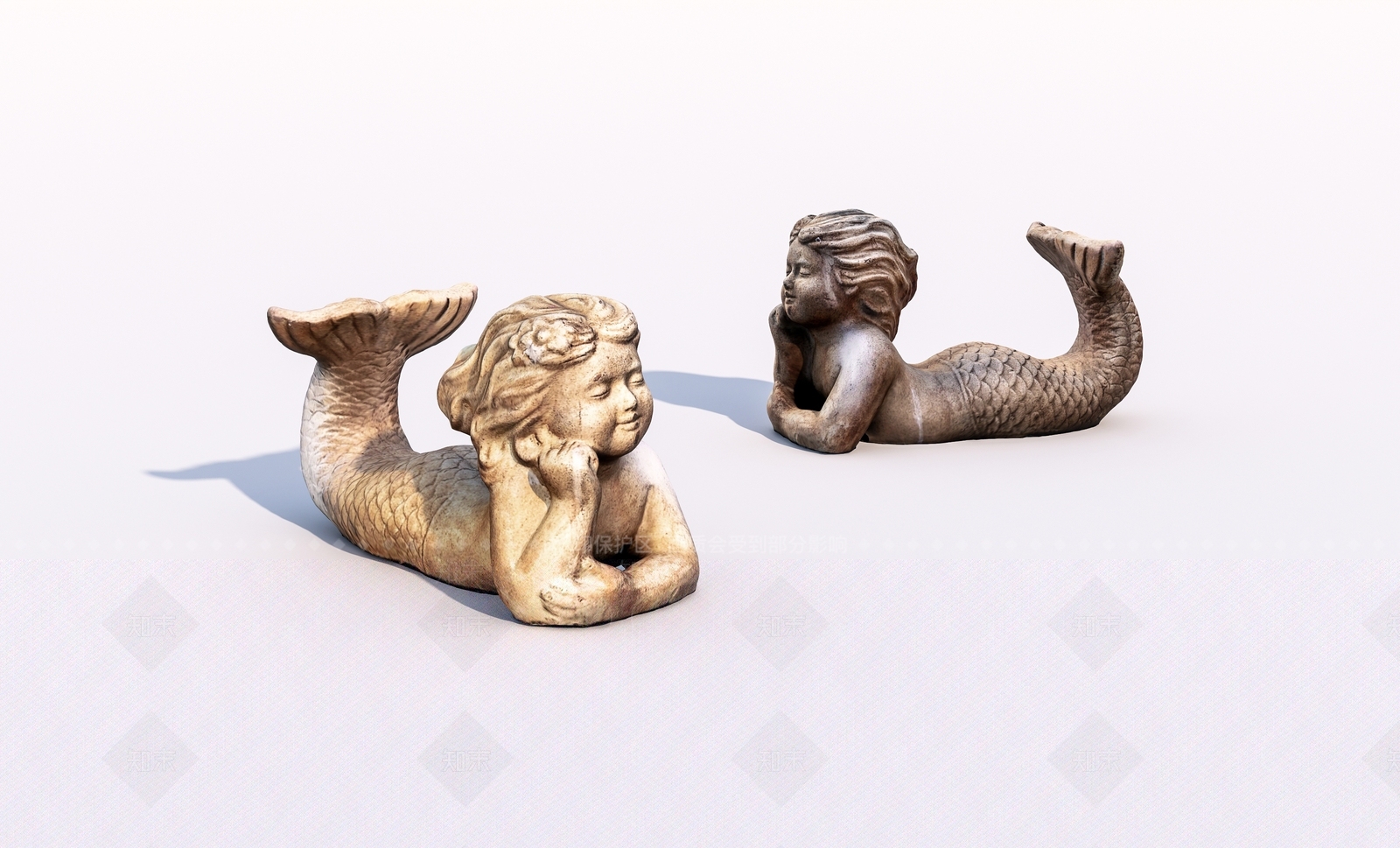 现代小美人鱼雕塑小品SU模型下载【ID:1143773686】