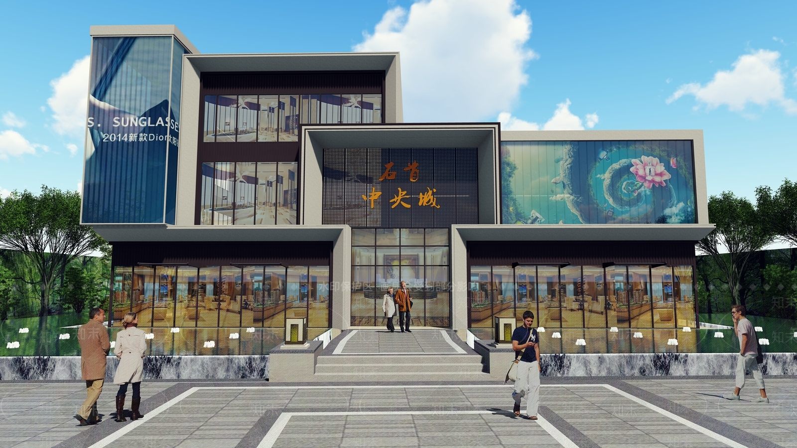 现代商业多层SU模型下载【ID:1143775328】