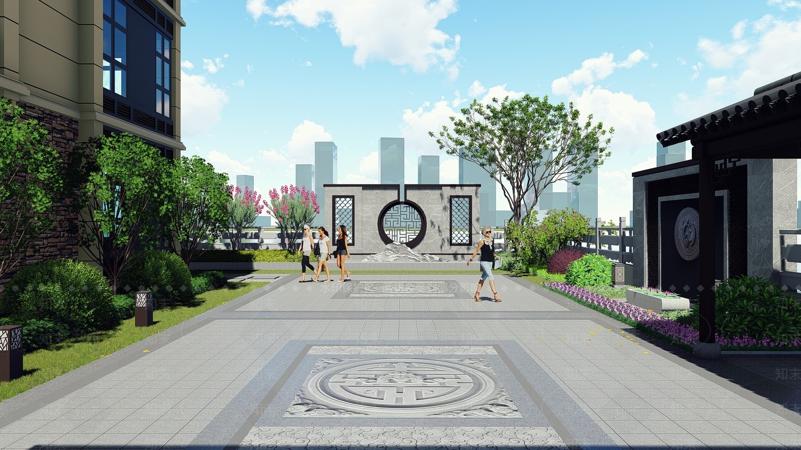 简欧云瀛里别墅SU模型下载【ID:1143776152】