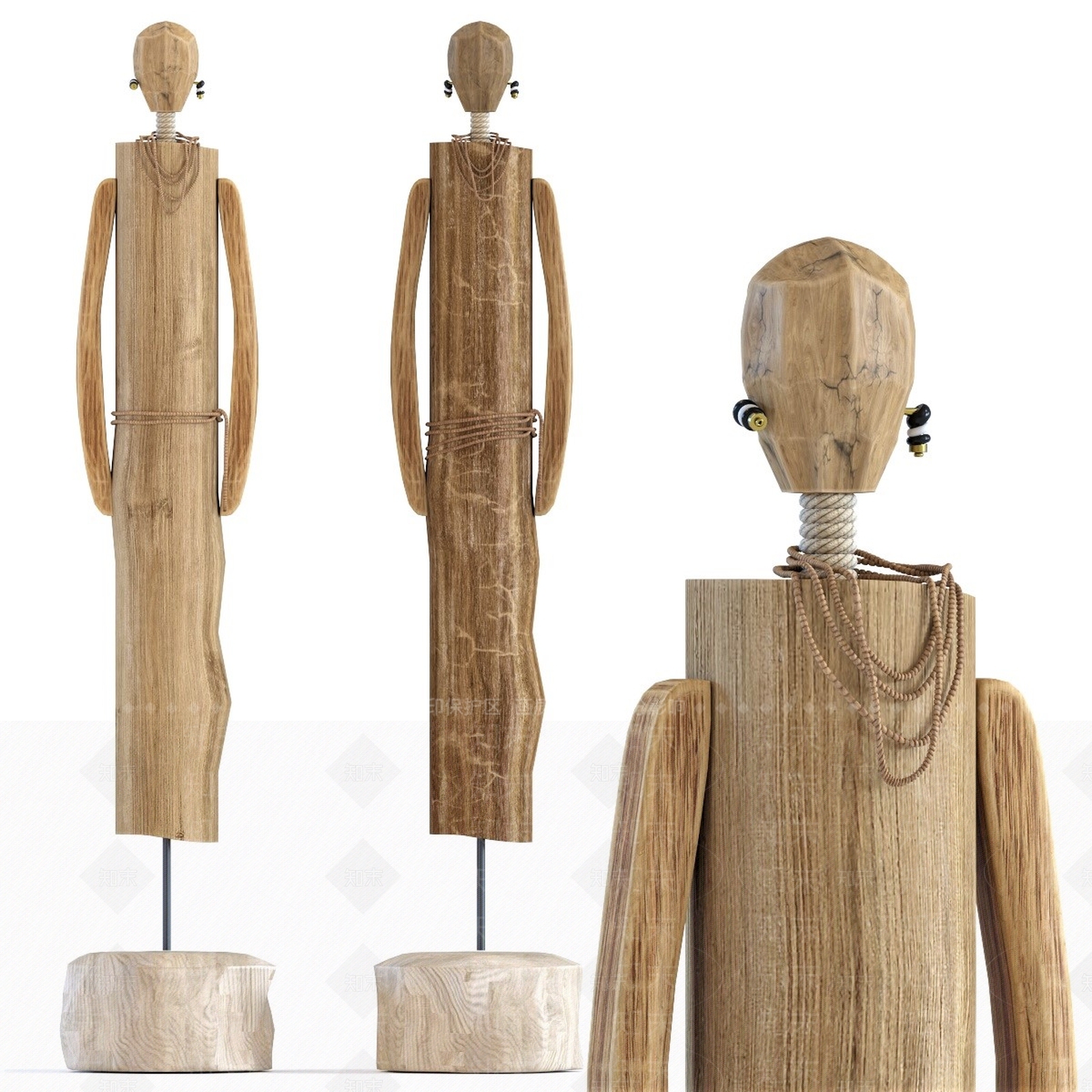 木制模特模型3D模型下载【ID:1143781695】