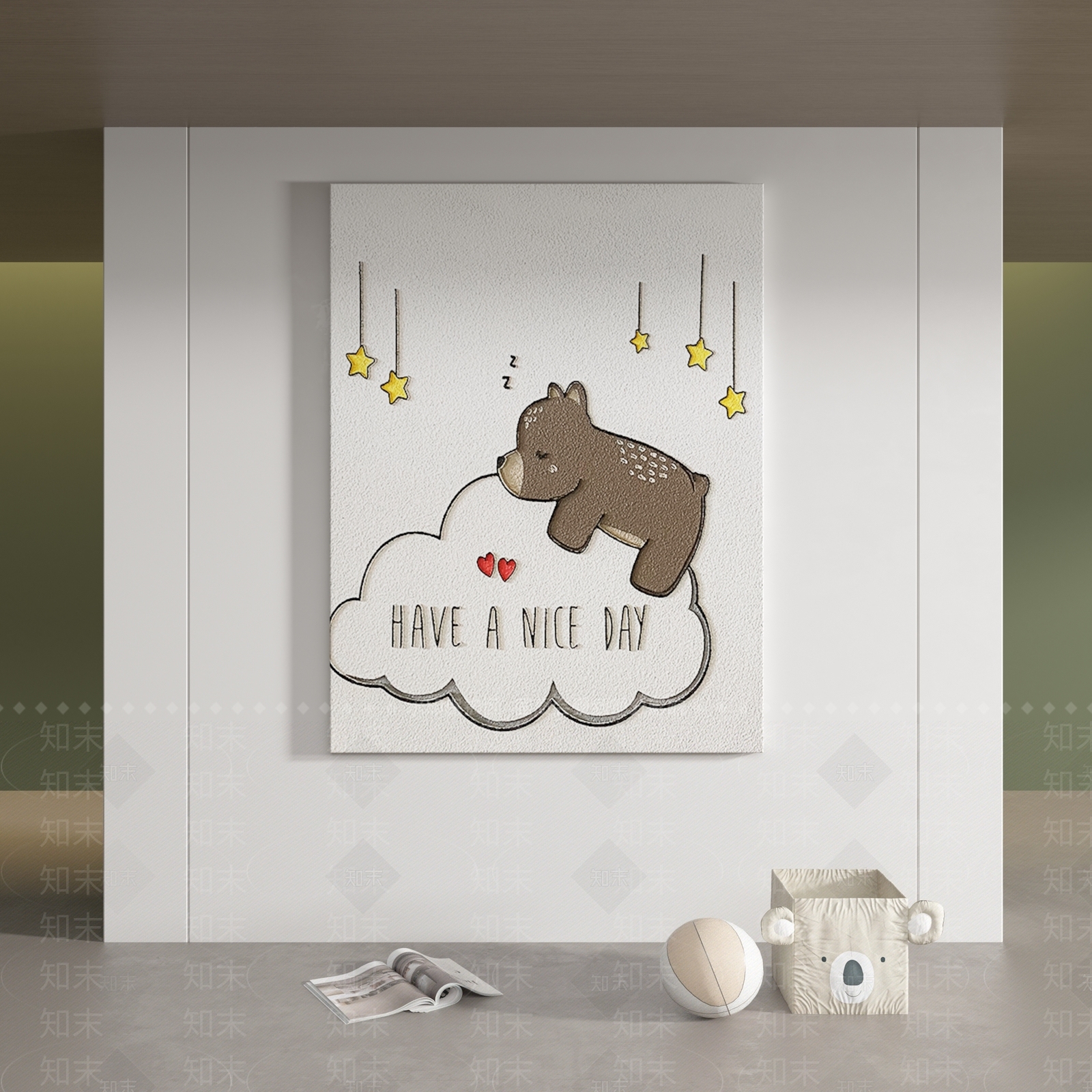 现代儿童装饰画3D模型下载【ID:1144344261】