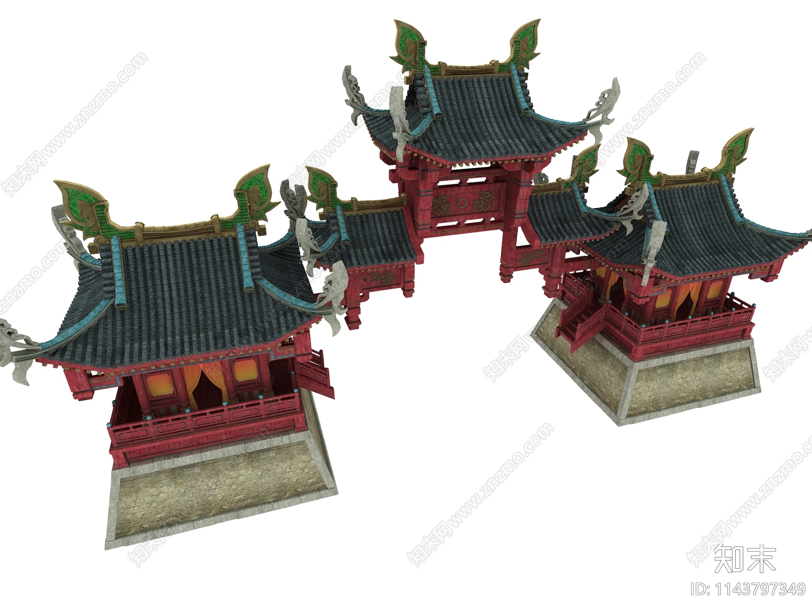 古代建筑3D模型下载【ID:1143797349】