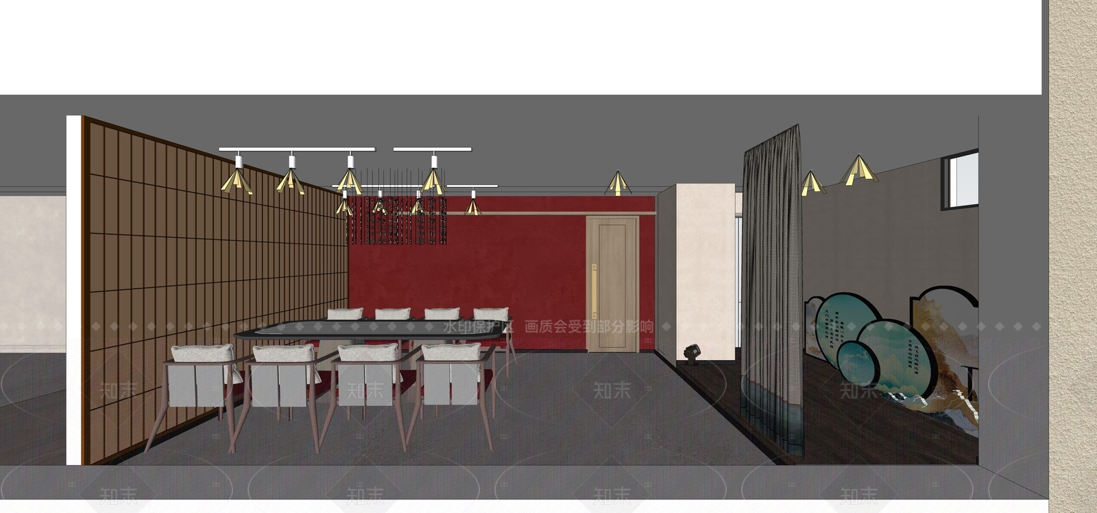 新中式剧本杀SU模型下载【ID:1215988352】