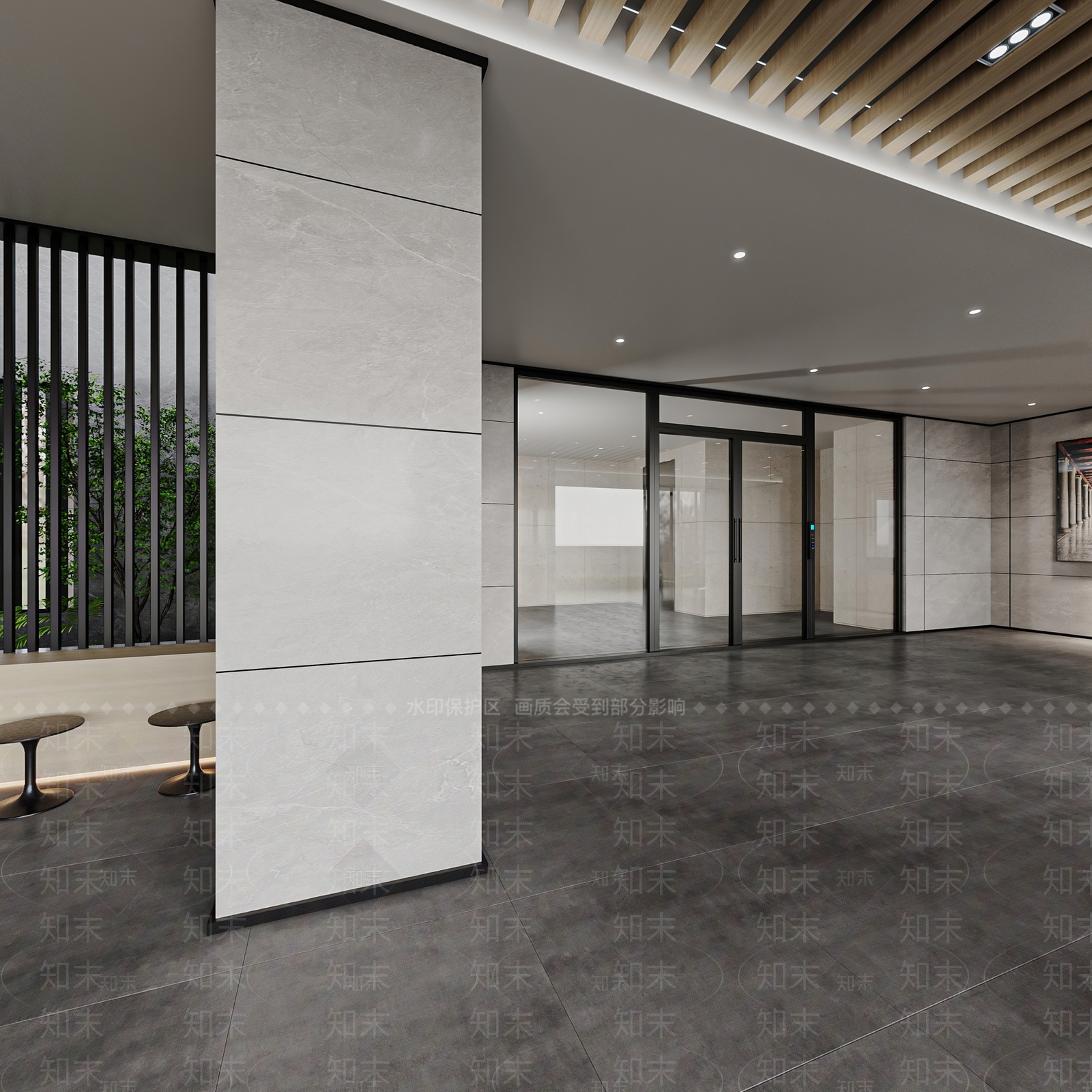 现代前厅休息区3D模型下载【ID:1143807751】