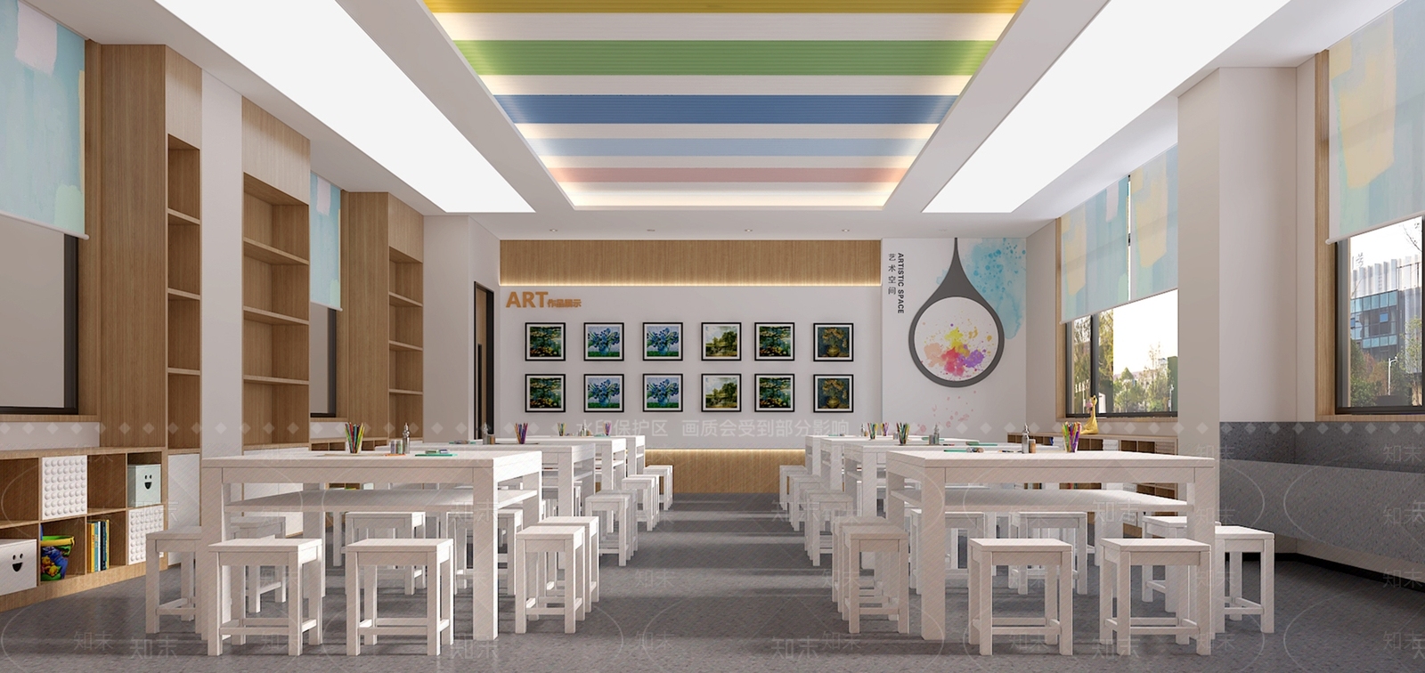 美术教室3D模型下载【ID:1143807505】