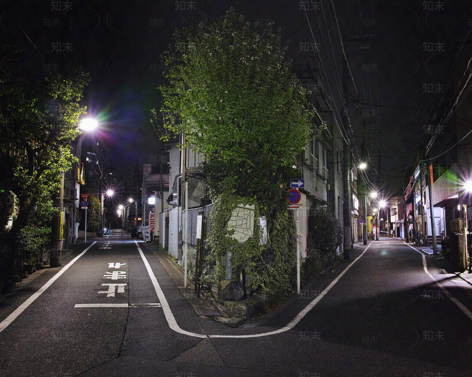 街道夜晚外景贴图下载【ID:1143811152】