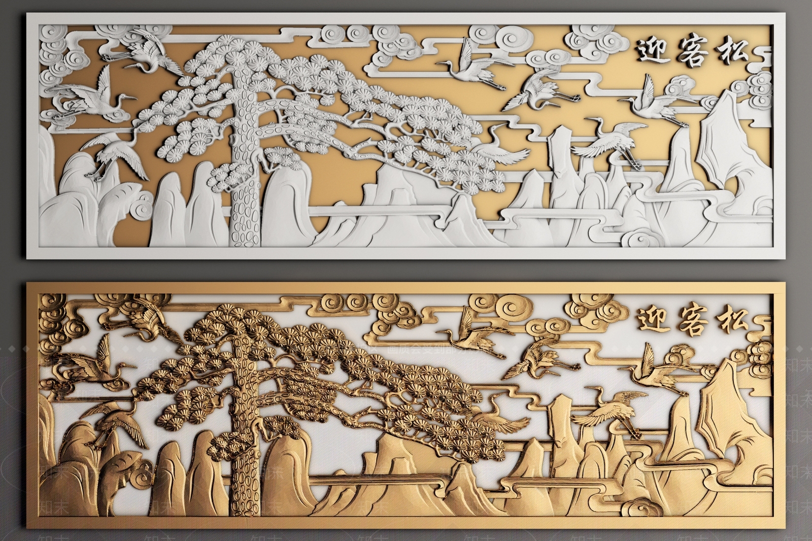 新中式浮雕3D模型3D模型下载【ID:1143818868】