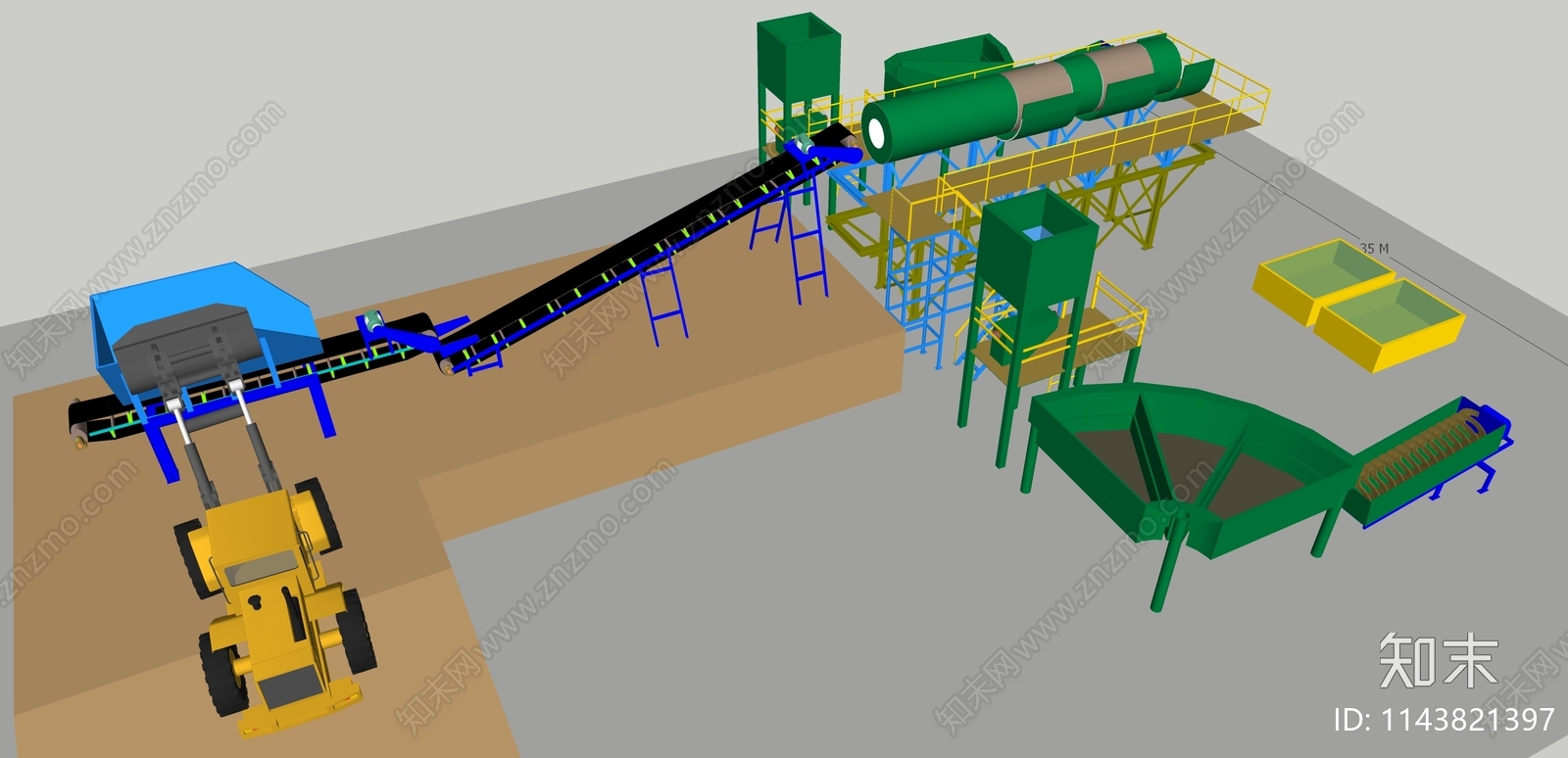 现代料头运输场SU模型下载【ID:1143821397】