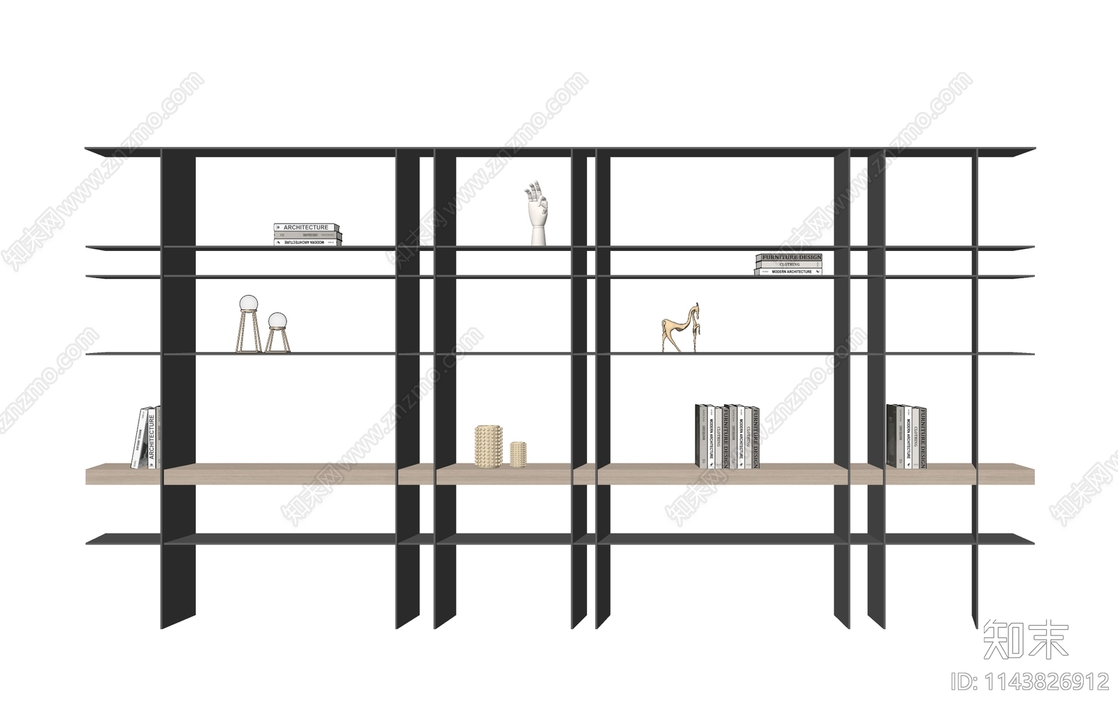 现代装饰架SU模型下载【ID:1143826912】