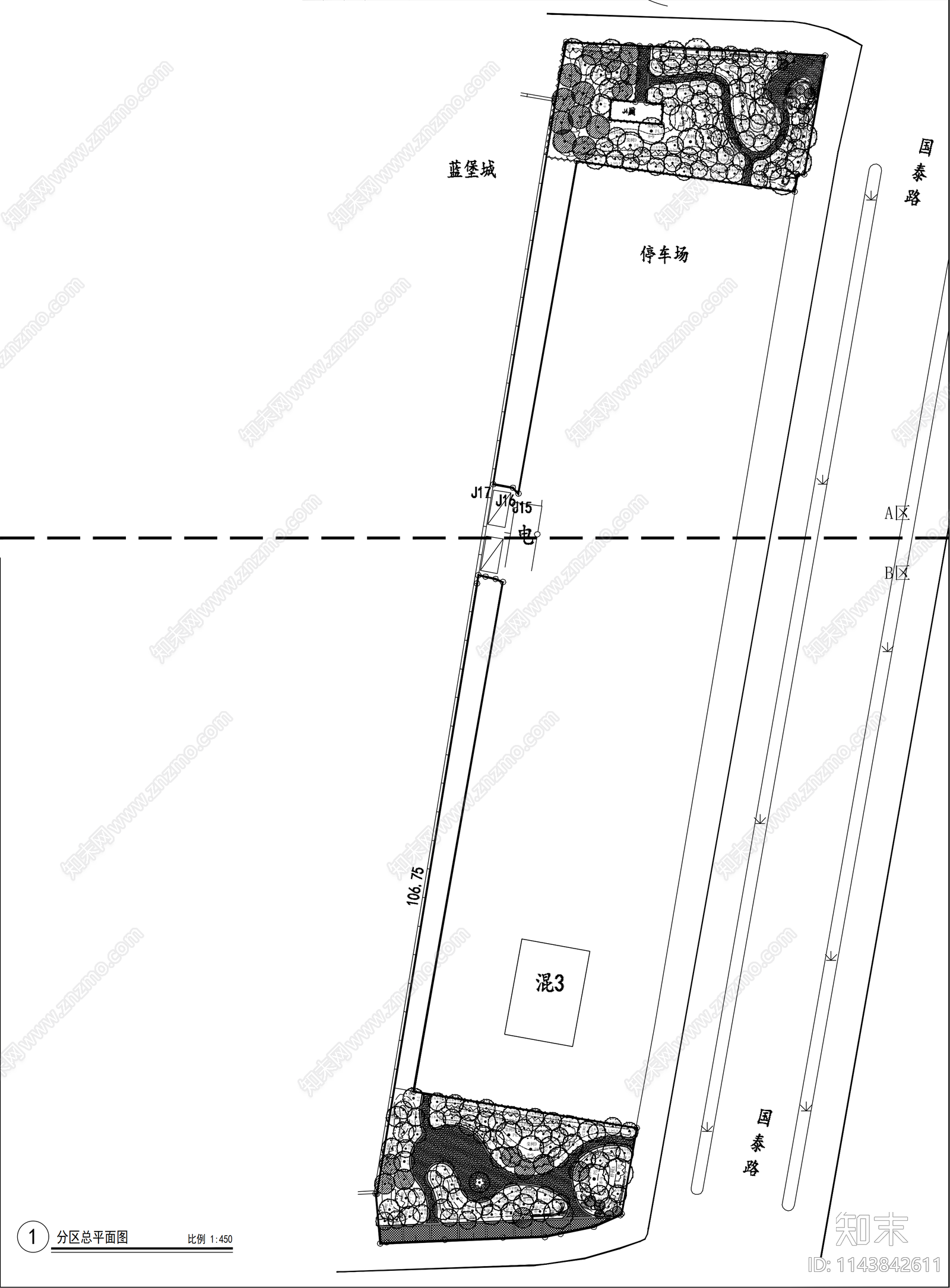 休闲口袋公园cad施工图下载【ID:1143842611】