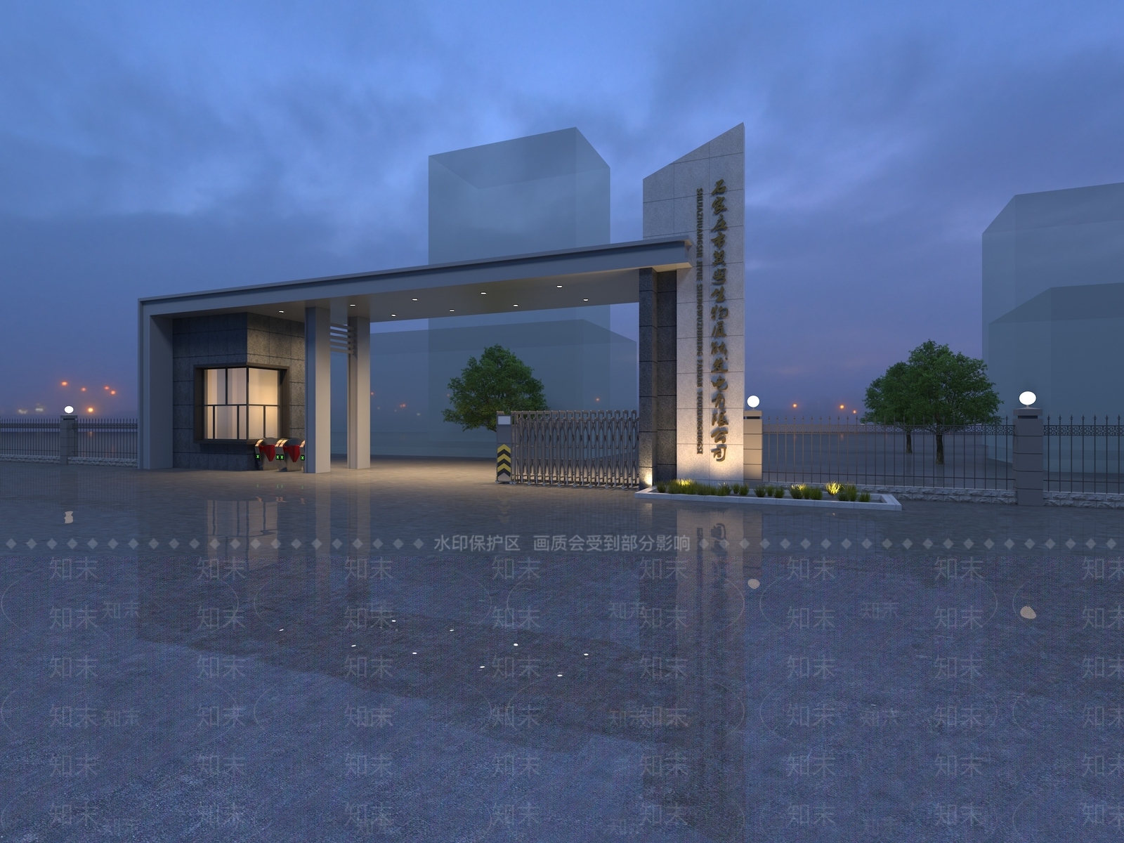 现代大门3D模型下载【ID:1143845212】