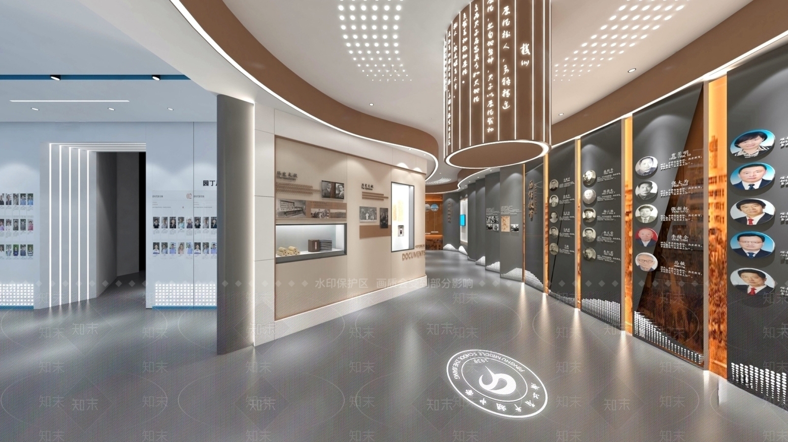 现代党建展厅SU模型下载【ID:1143846365】