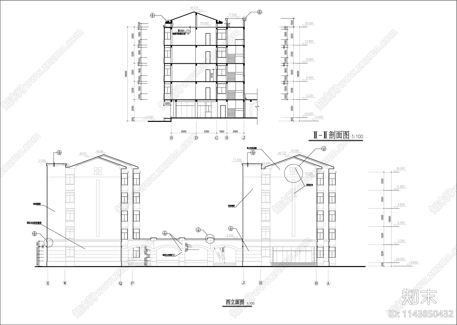 学生宿舍建筑cad施工图下载【ID:1143850432】