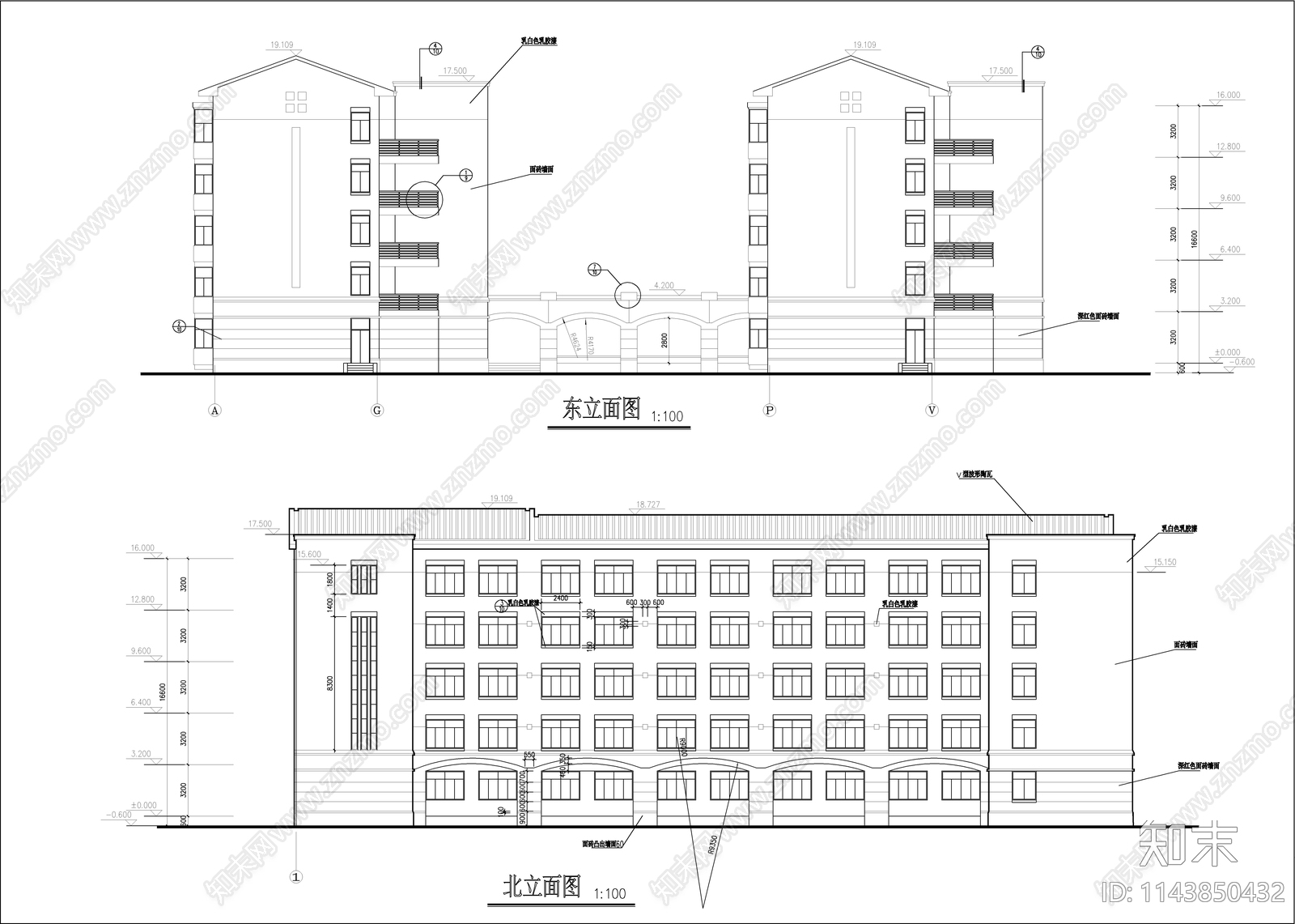 学生宿舍建筑cad施工图下载【ID:1143850432】