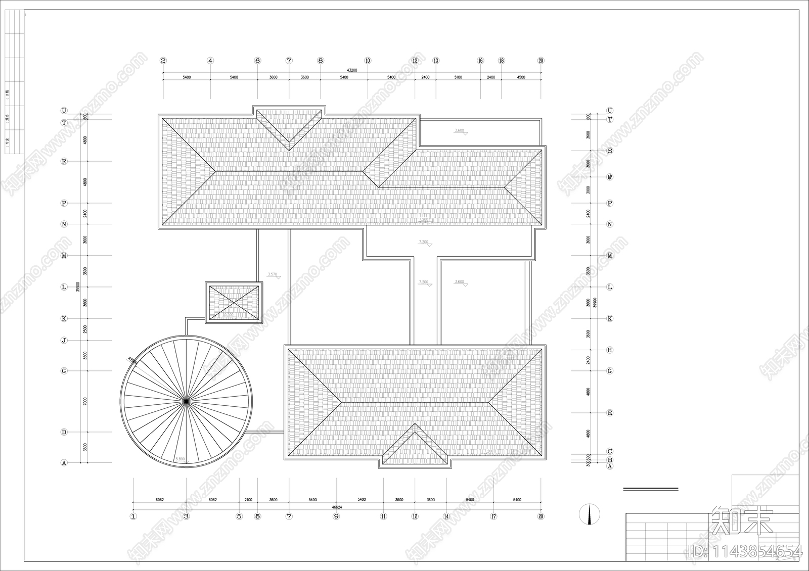 幼儿园施工图建筑cad施工图下载【ID:1143854654】