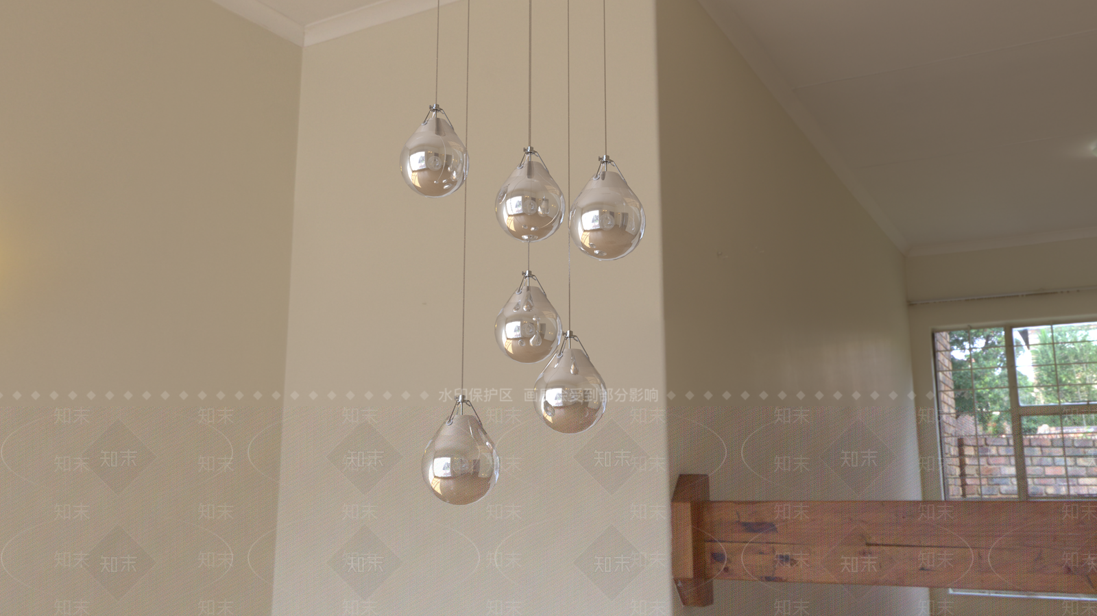 现代室内吊灯SU模型下载【ID:1143854656】