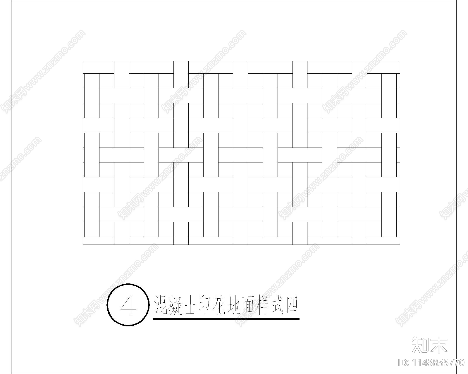 混凝土印花压模做法cad施工图下载【ID:1143855770】