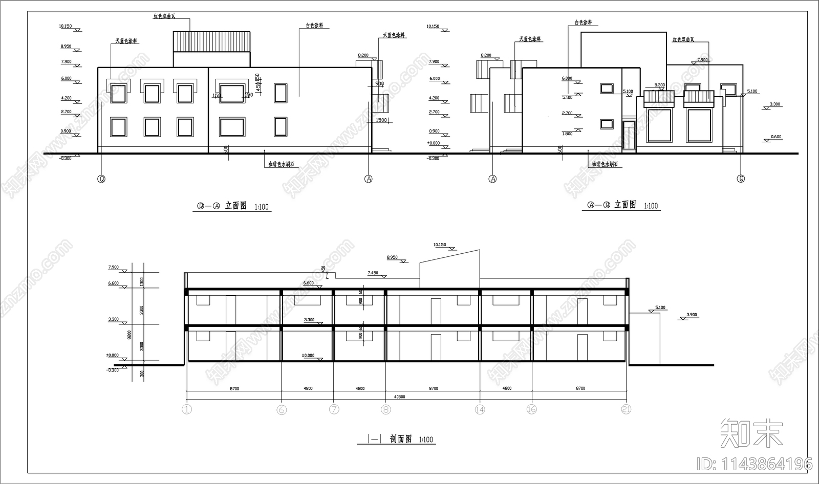 幼儿园建筑cad施工图下载【ID:1143864196】