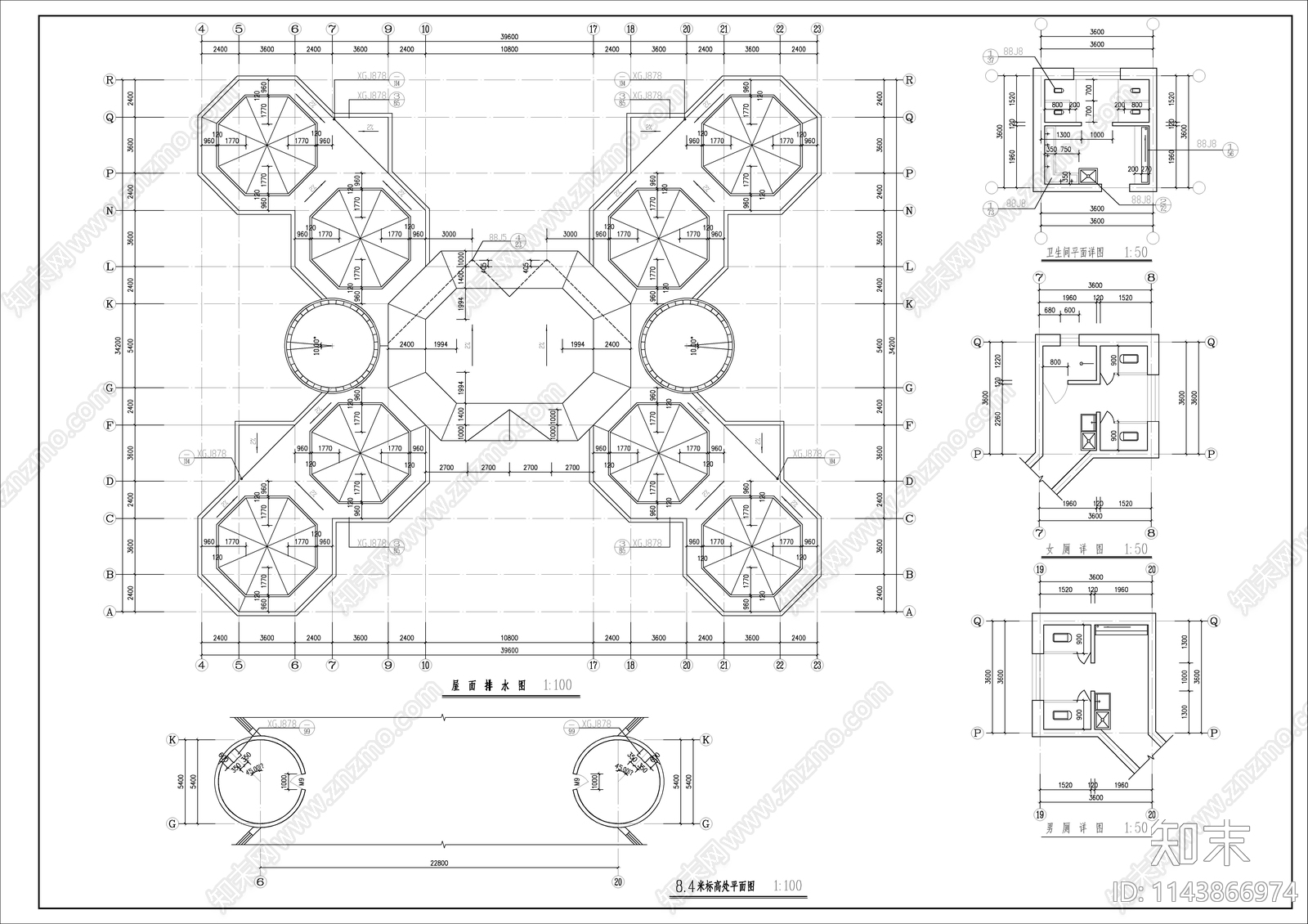 欧式幼儿园建筑cad施工图下载【ID:1143866974】