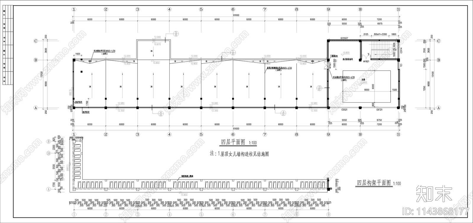 学校浴室建筑cad施工图下载【ID:1143868177】